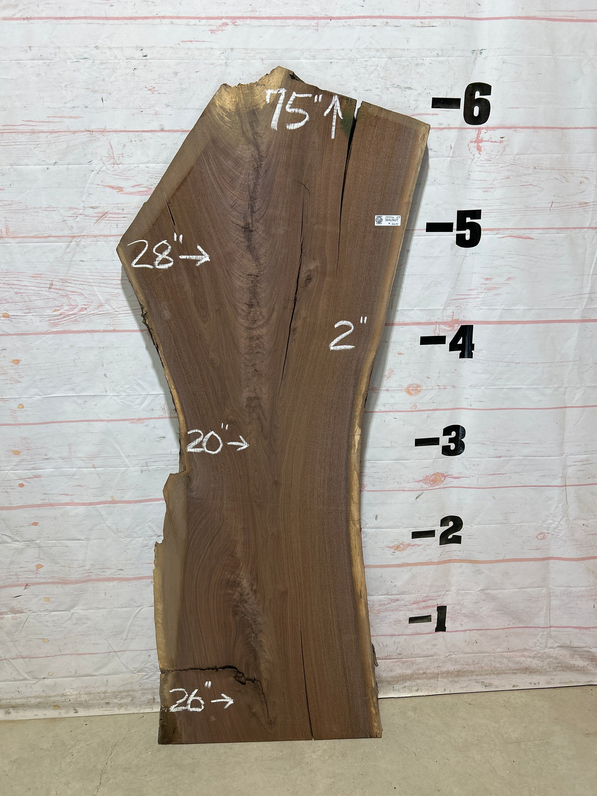 Live Edge Walnut Sku#28946F-25