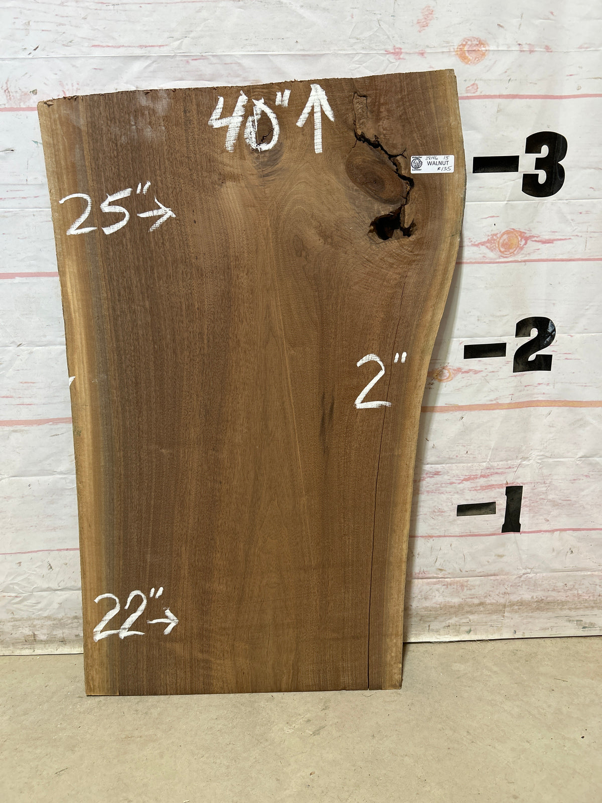 Live Edge Walnut Sku#28146M-13