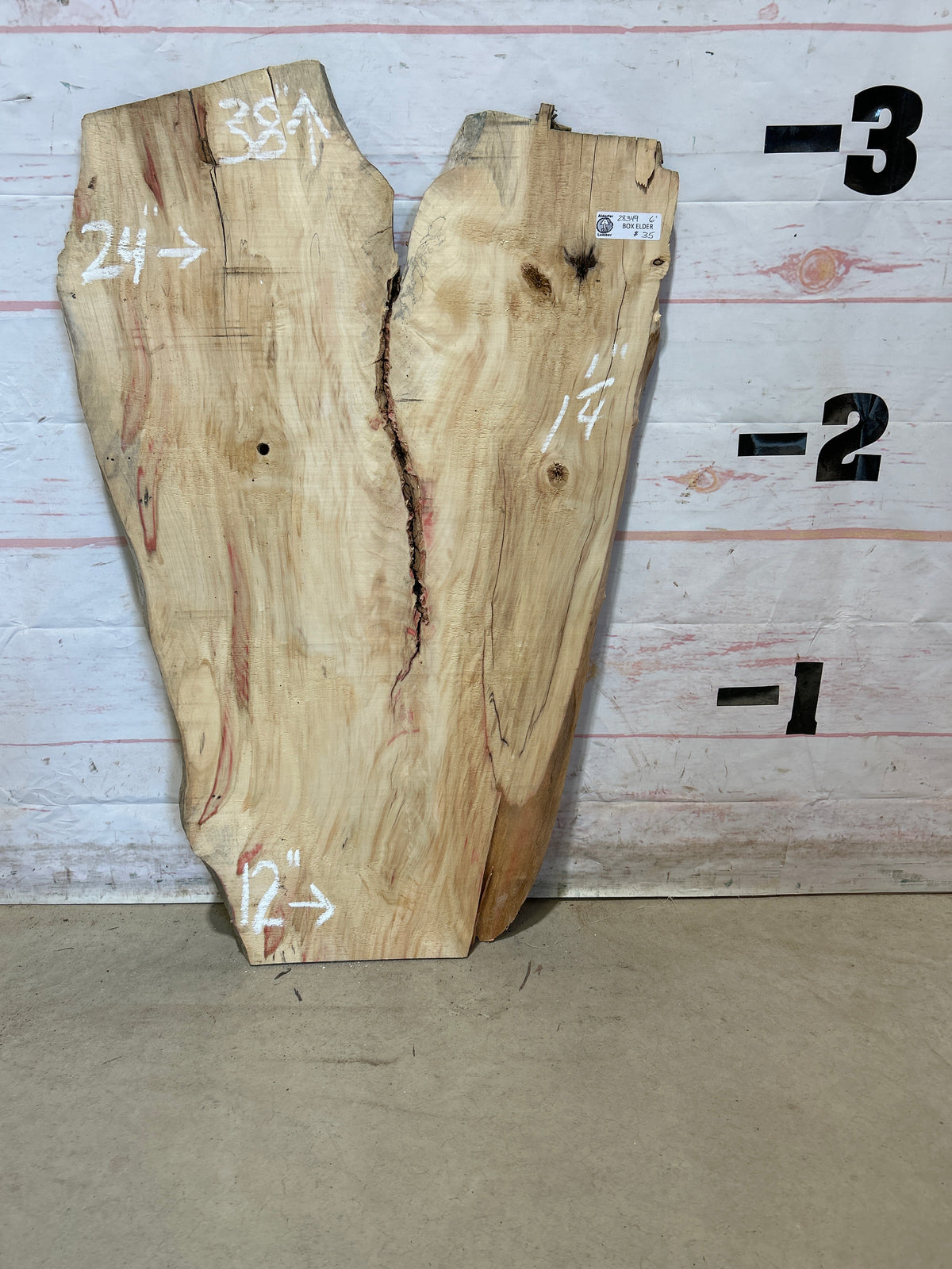 Live Edge Box Elder Sku#28349M-6