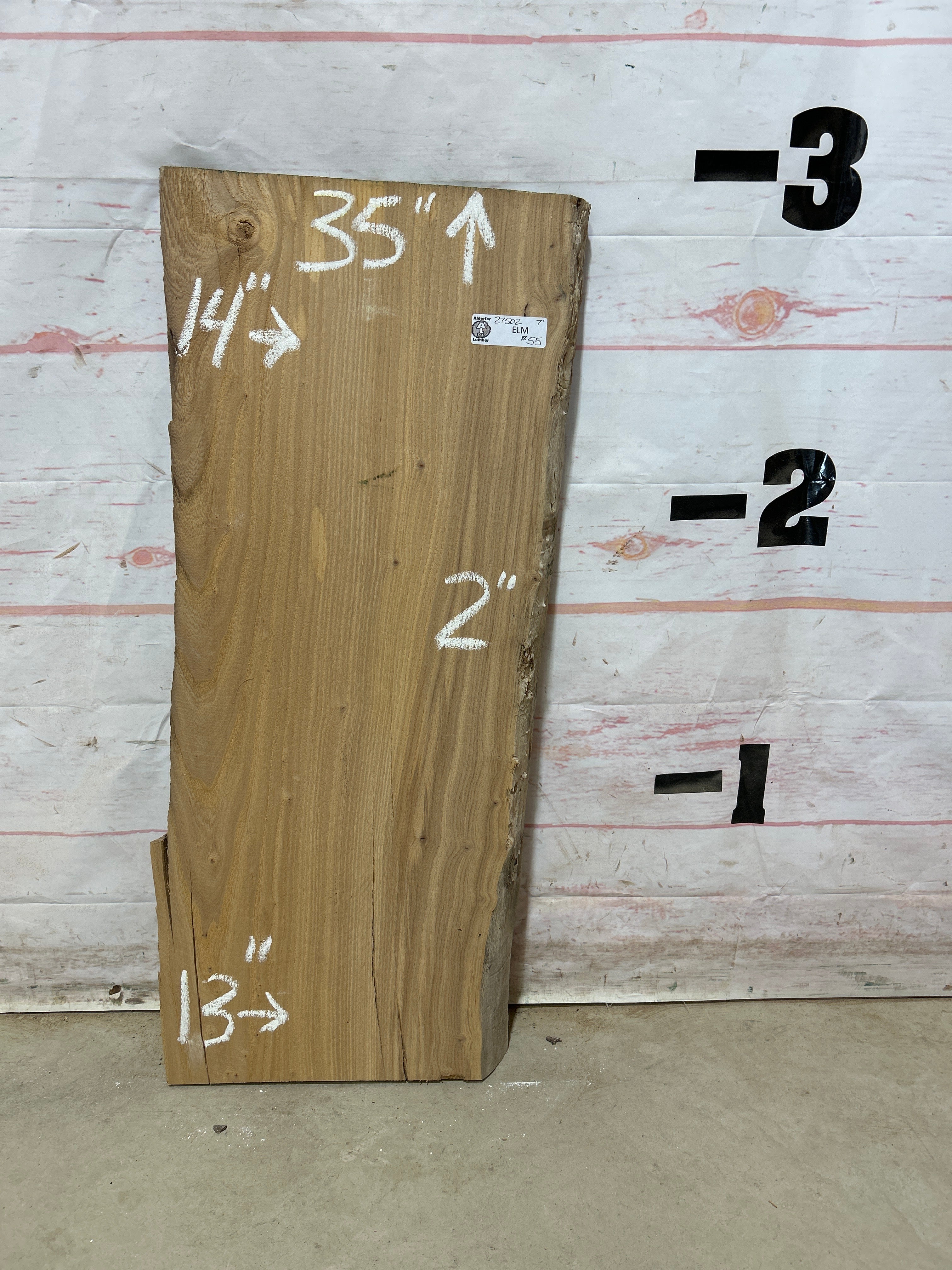 Live Edge Elm Sku#27502M-7 – Alderfer Lumber