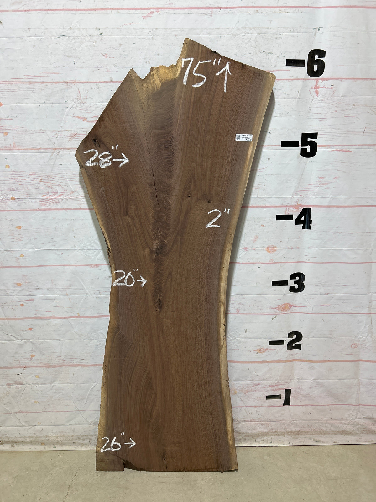 Live Edge Walnut Sku#28947F-25
