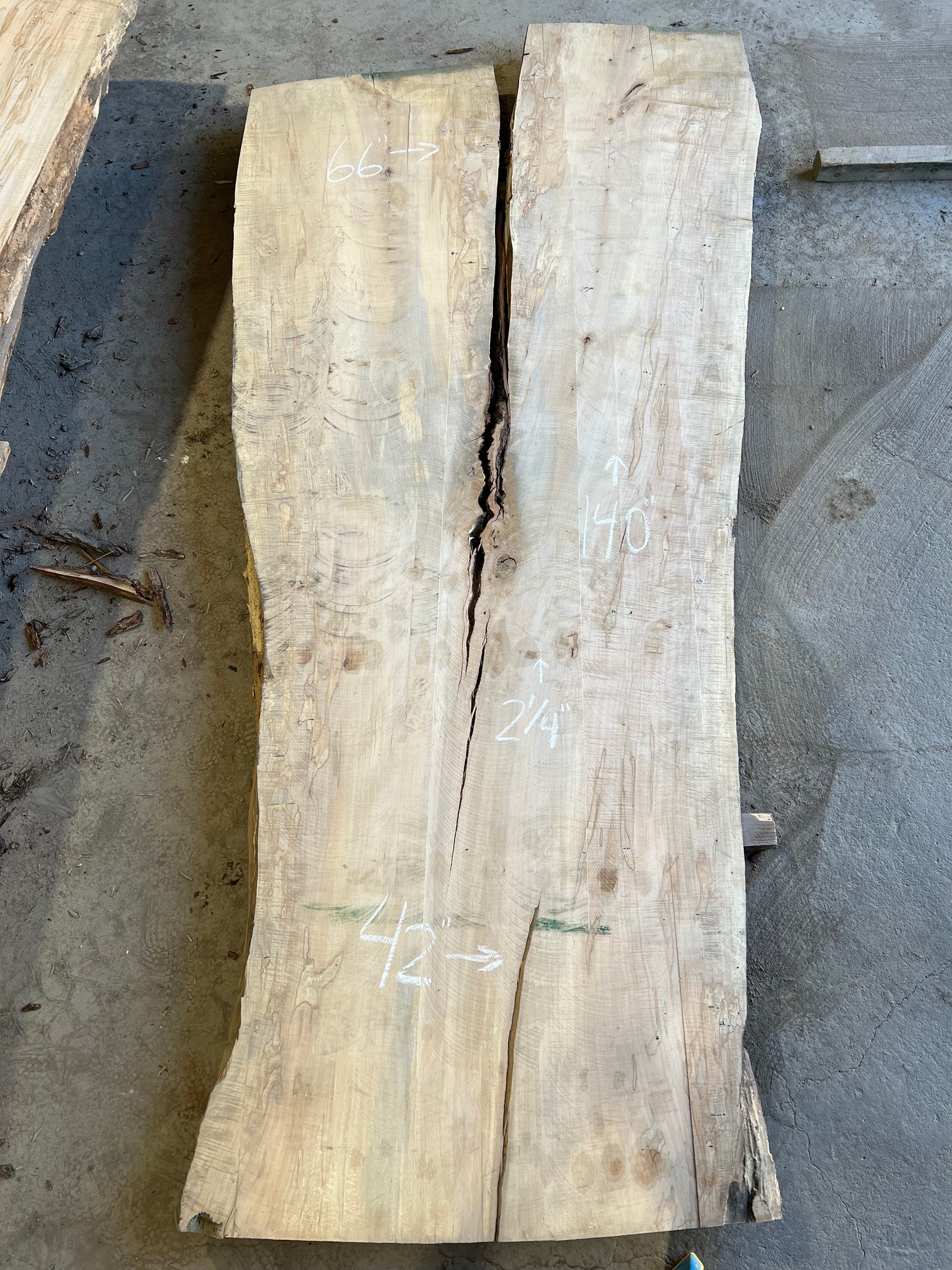 Live Edge Curly Maple Sku# 26472S-103
