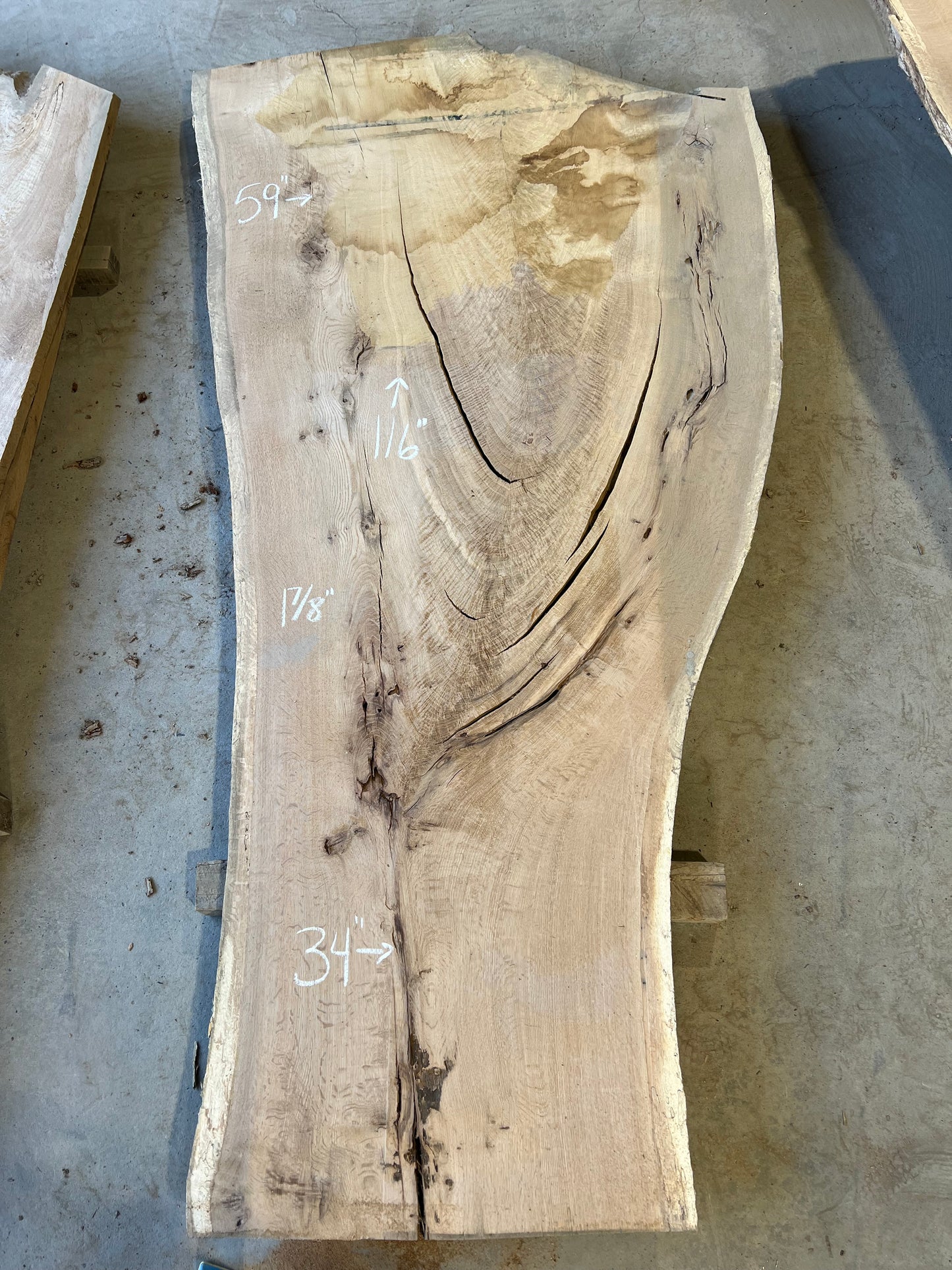 Live Edge White Oak Sku# 26601S-63