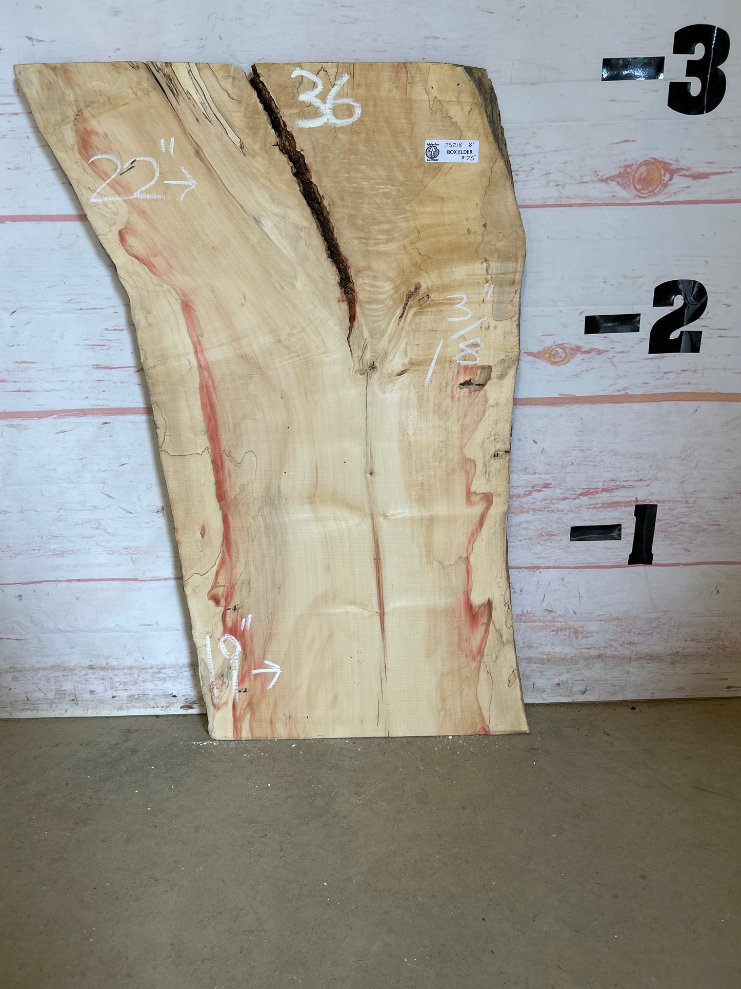 Live Edge Box Elder Sku#25218M-8