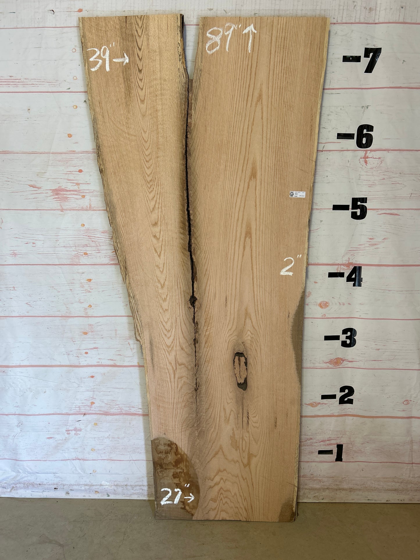 Live Edge Red Oak Sku#25159-41