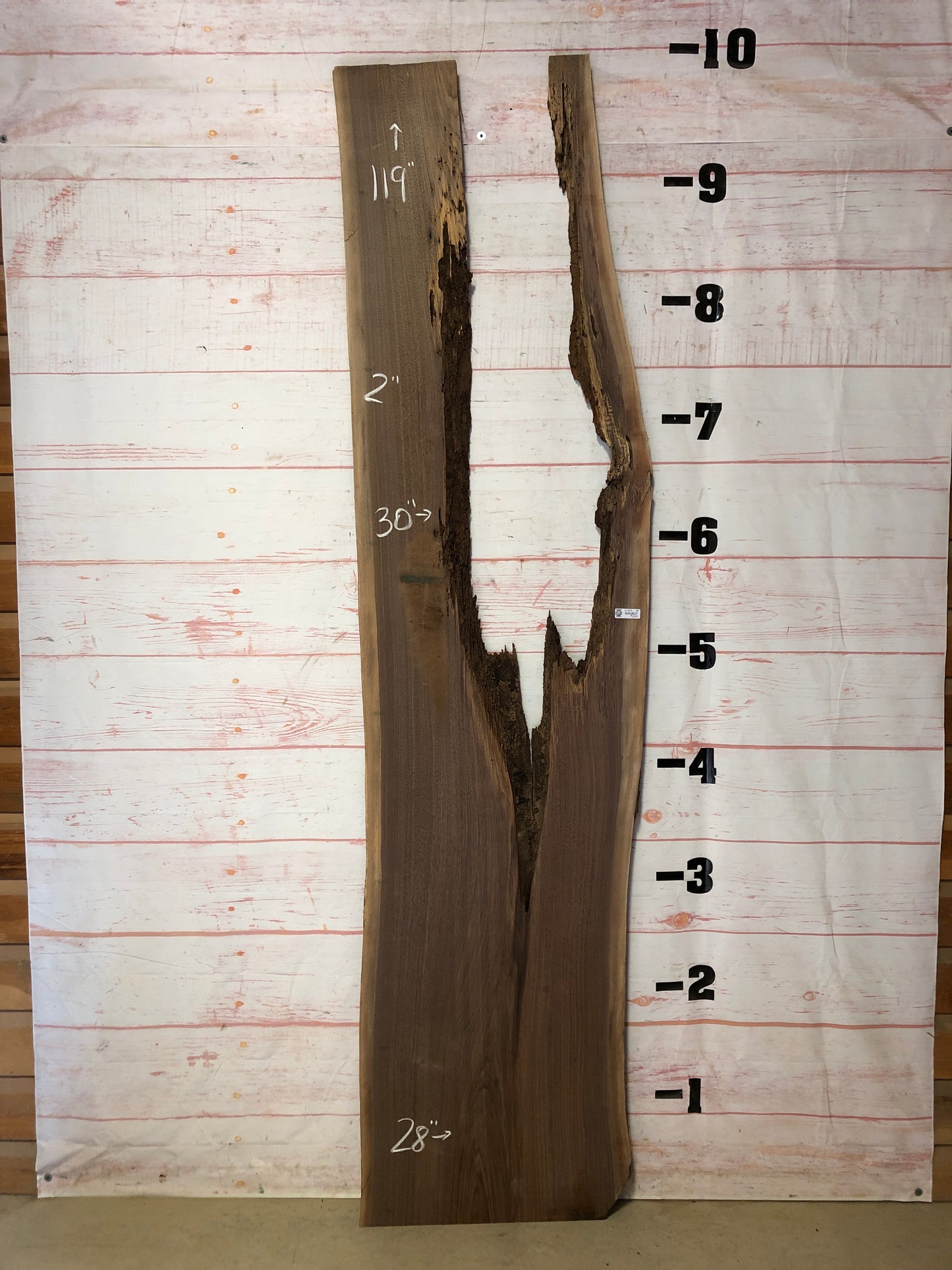 Live Edge Walnut  Sku# 21369-48