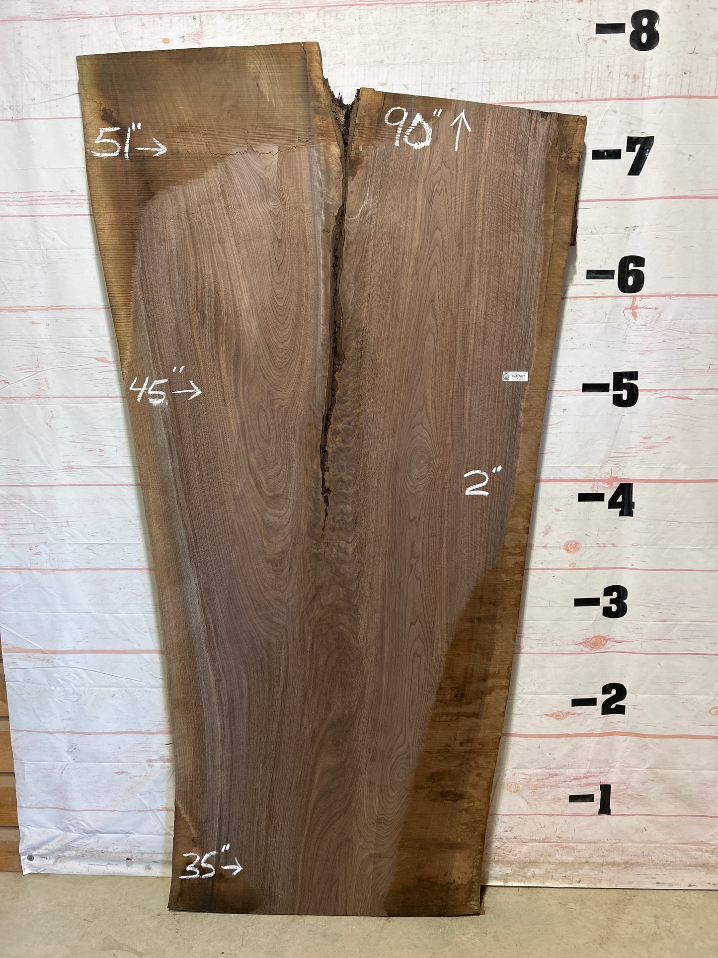 Live Edge Walnut Sku#25829-54