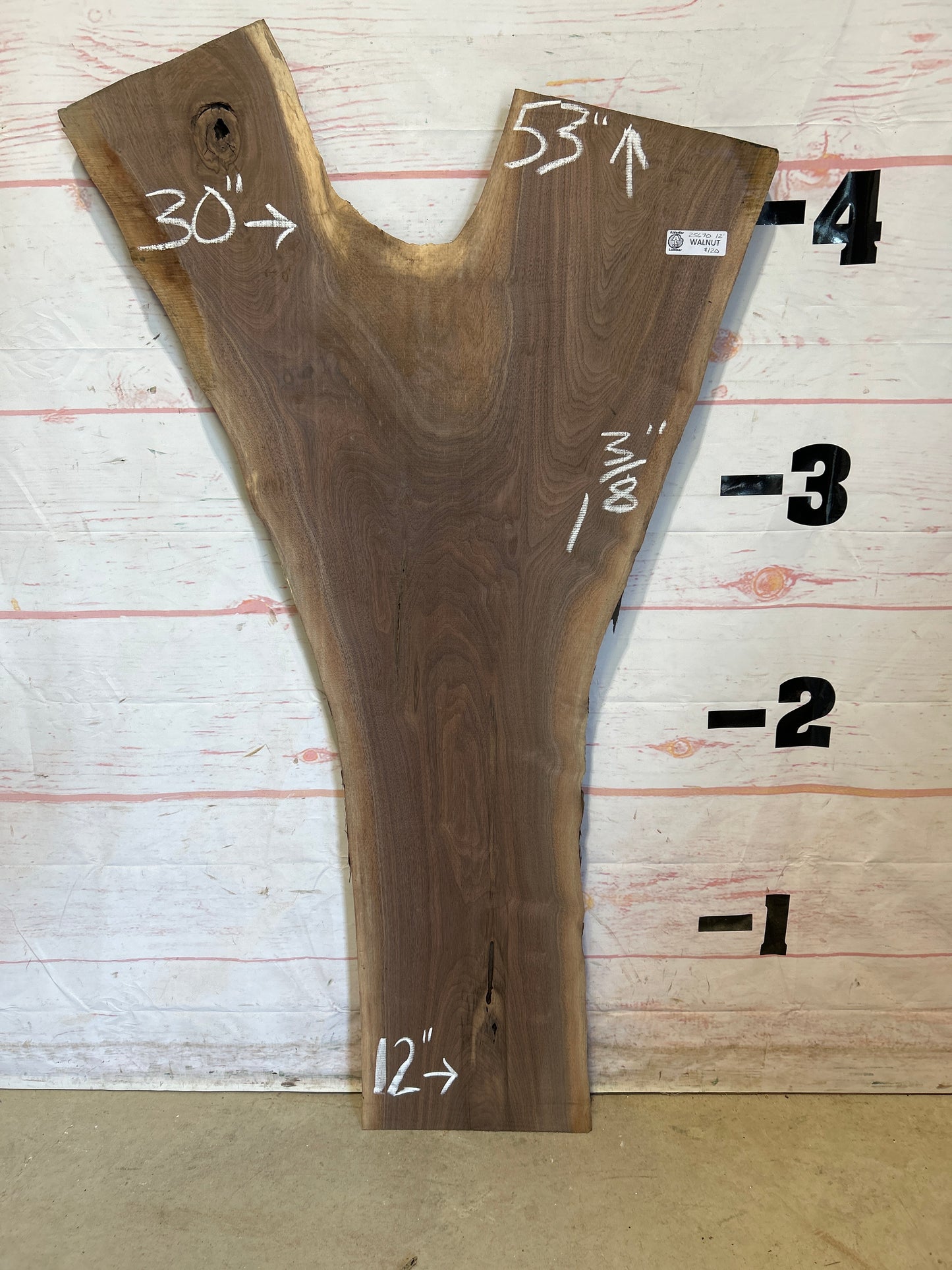 Live Edge Walnut Sku#25670M-12