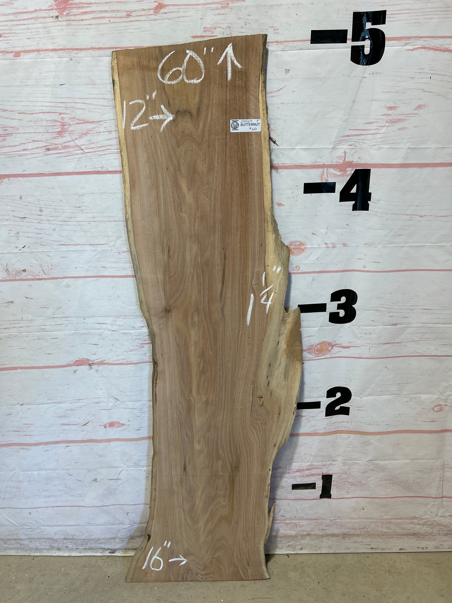 Live Edge Butternut Sku#25569M-7