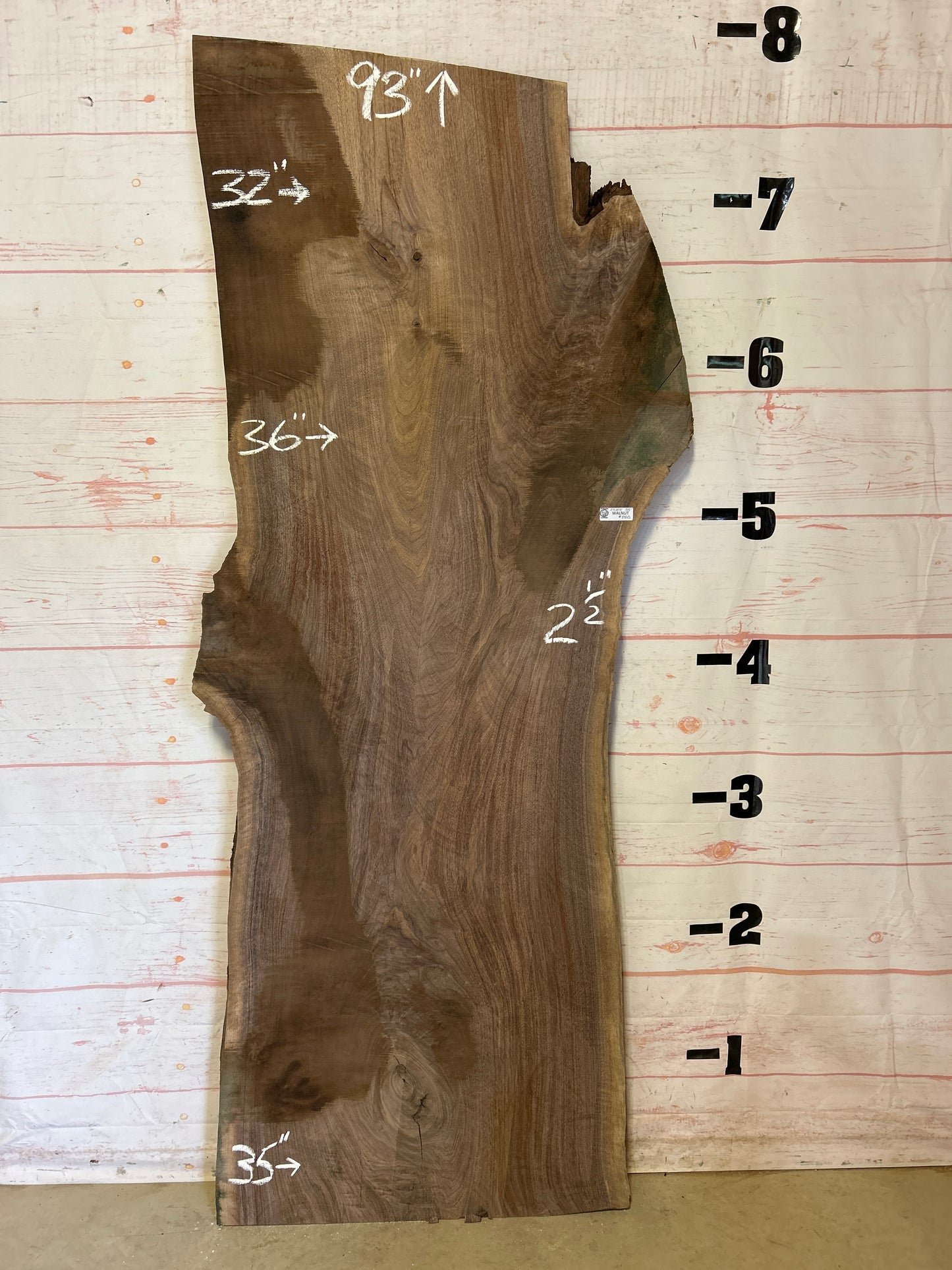 Live Edge Walnut Sku#25205J-55