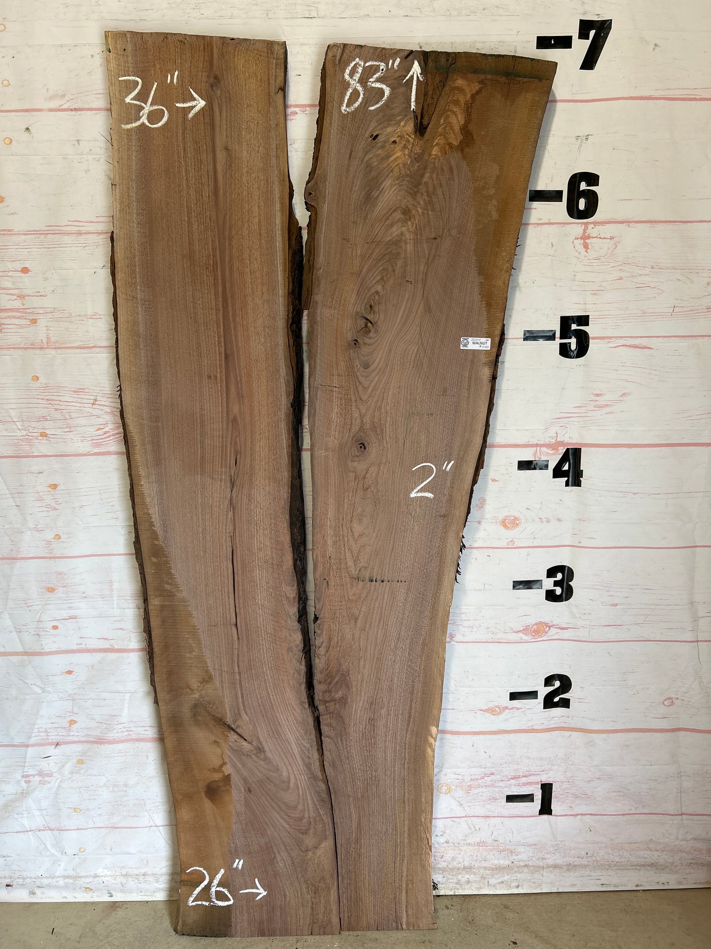 Live Edge Walnut Sku#26514C-36
