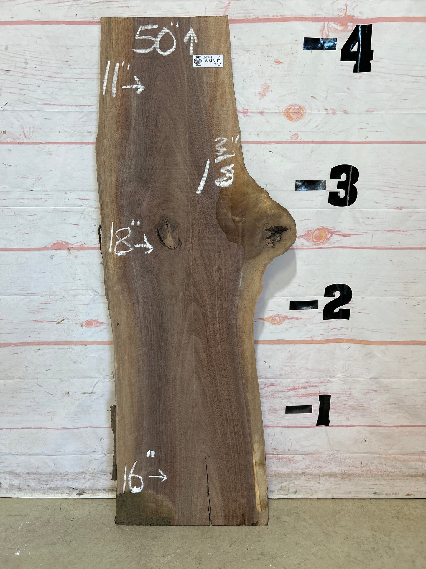Live Edge Walnut Sku#25924M-8
