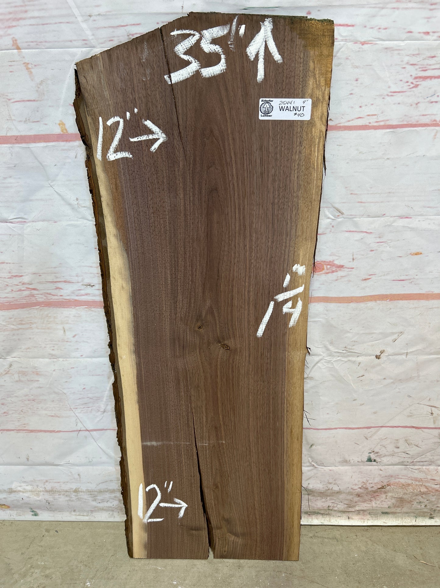 Live Edge Walnut Sku#25441M-4