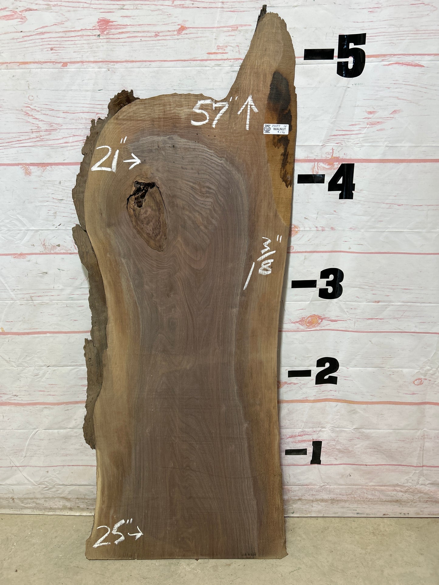Live Edge Walnut Sku#25597M-14