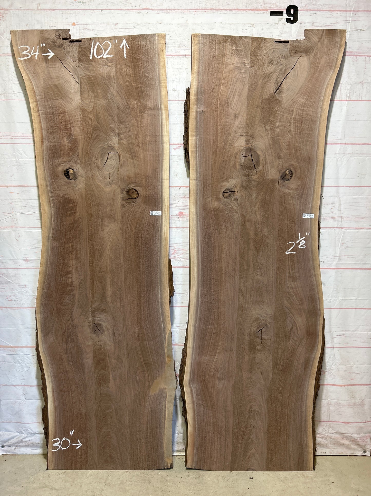 Live Edge Walnut Set Sku#26497K-90
