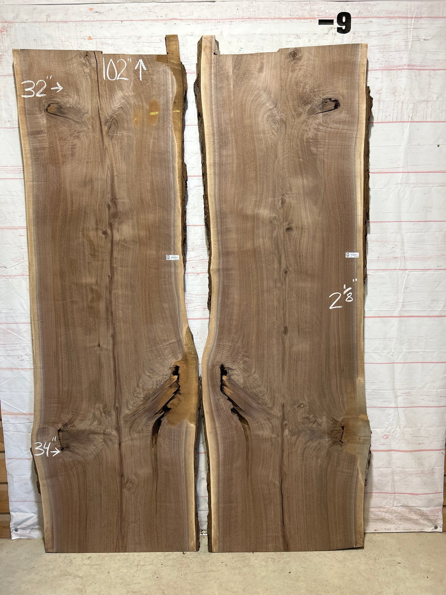 Live Edge Walnut Set Sku#26496K-94