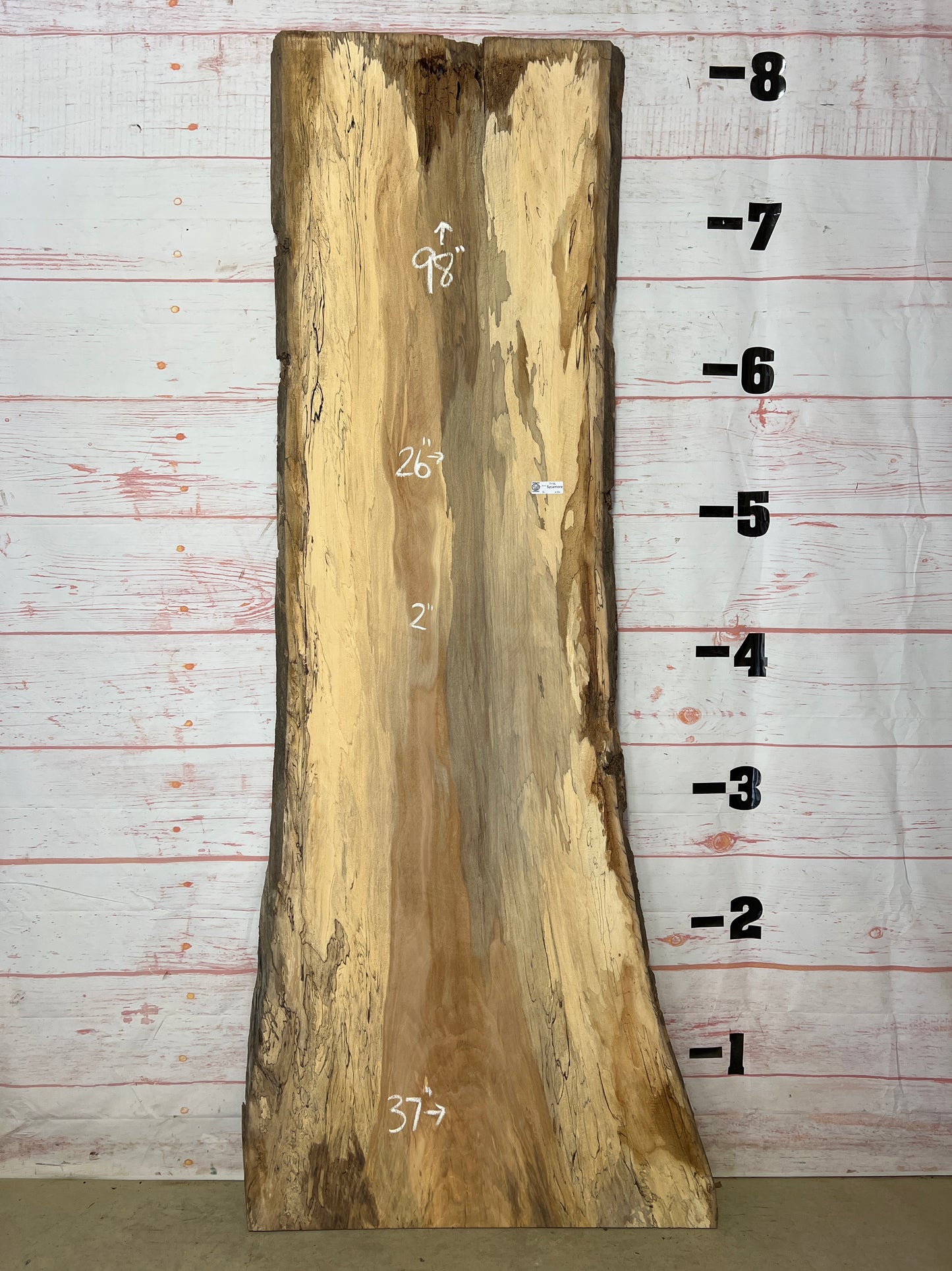 Live Edge Spalted Sycamore Sku# 20486S-36
