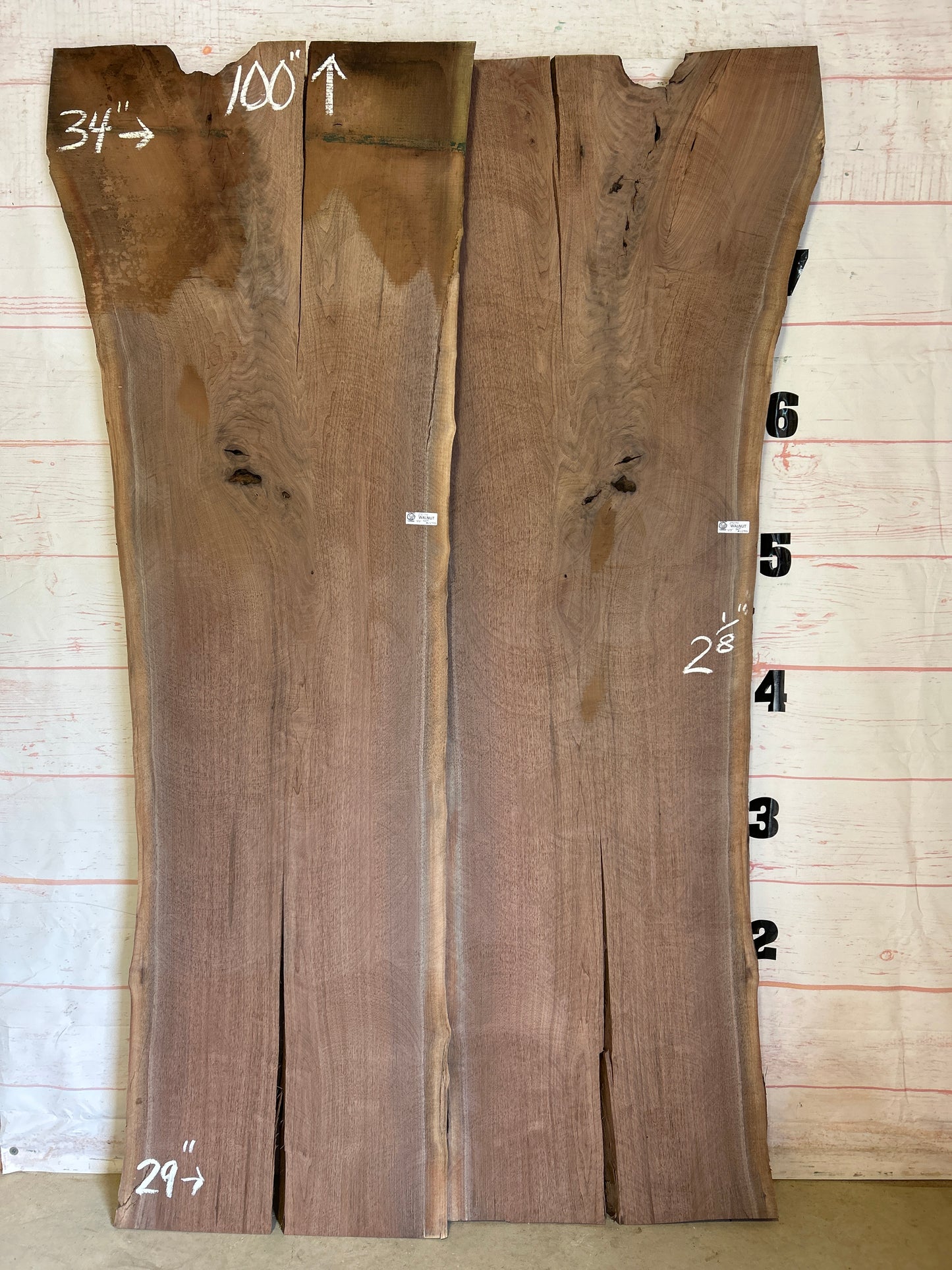 Live Edge Walnut Set Sku#25174K-88