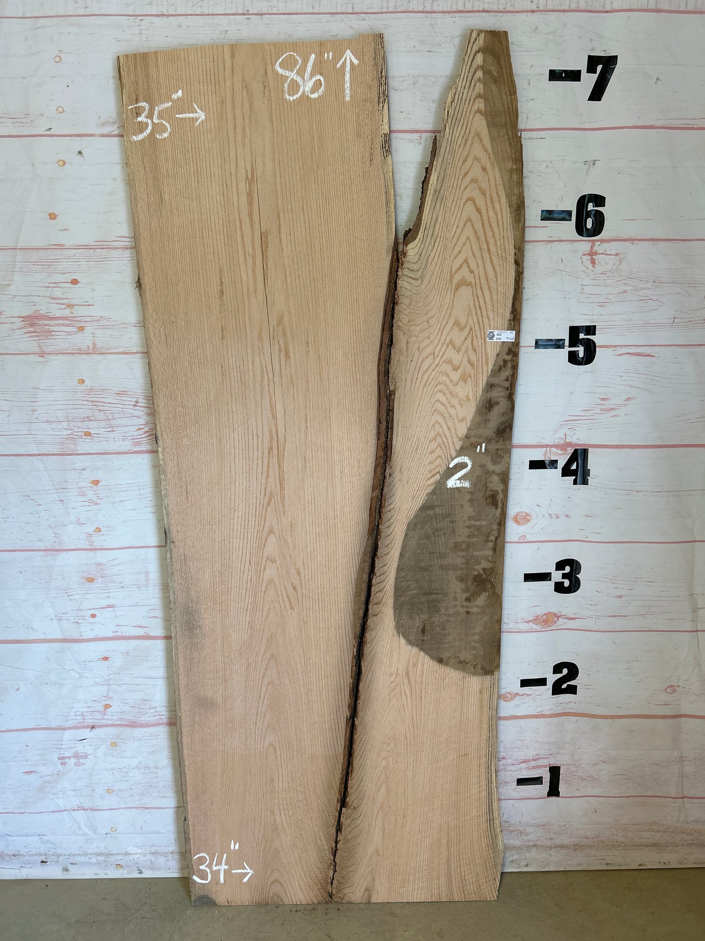 Live Edge Red Oak Sku#25157-42
