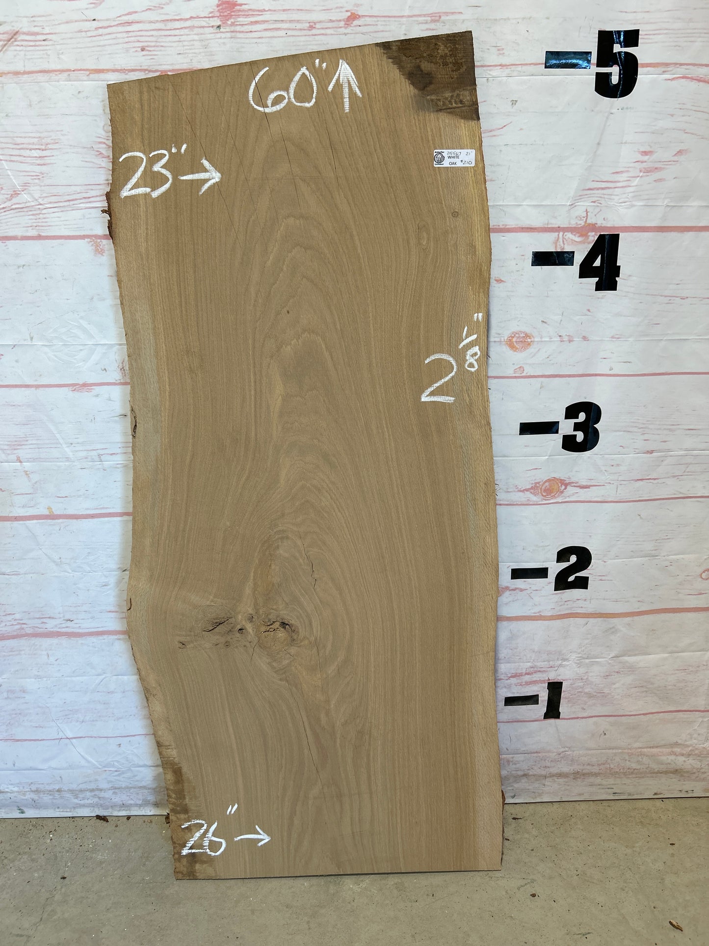 Live Edge White Oak Sku#25567-21