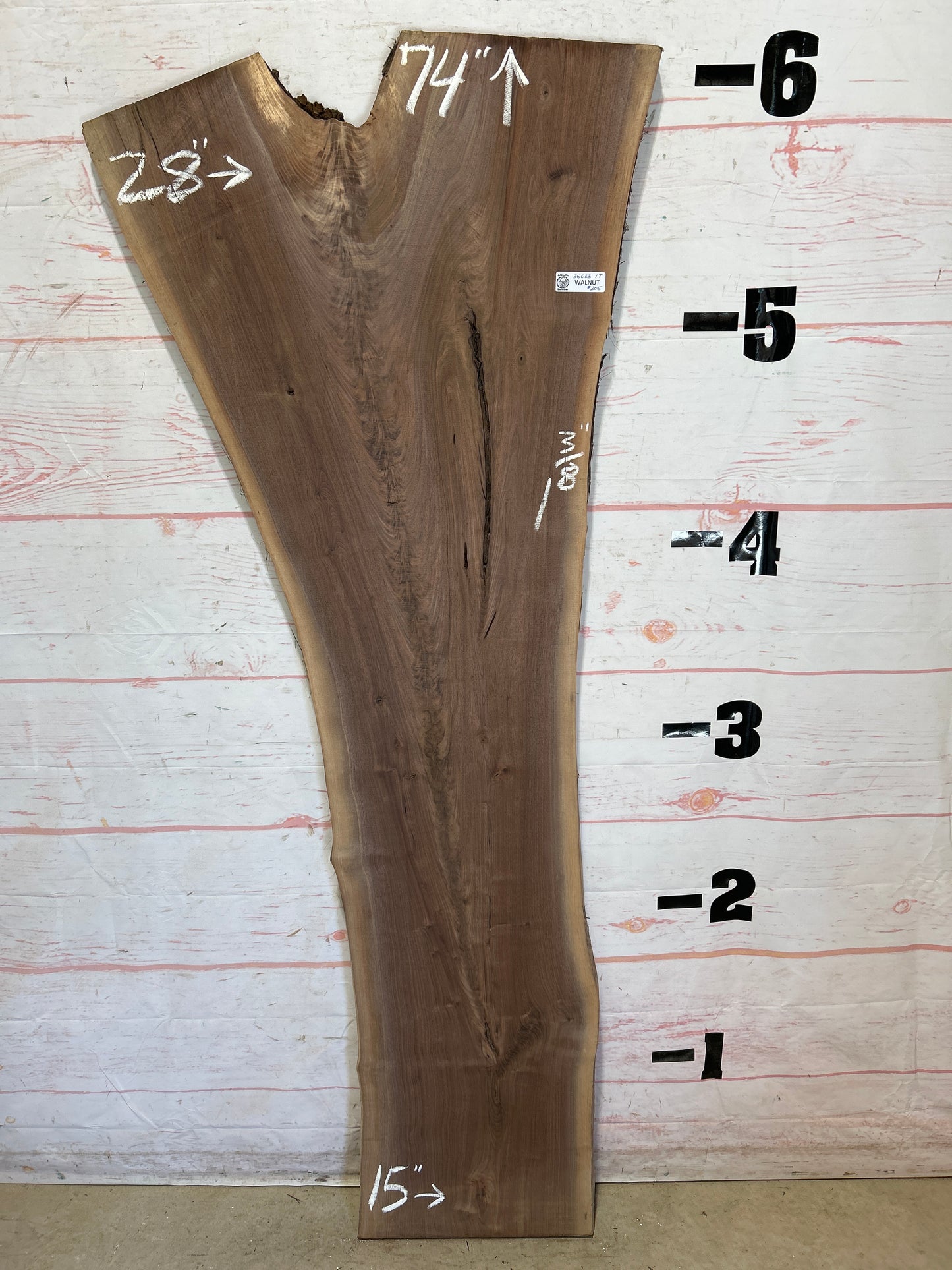Live Edge Walnut Sku#25633G-17