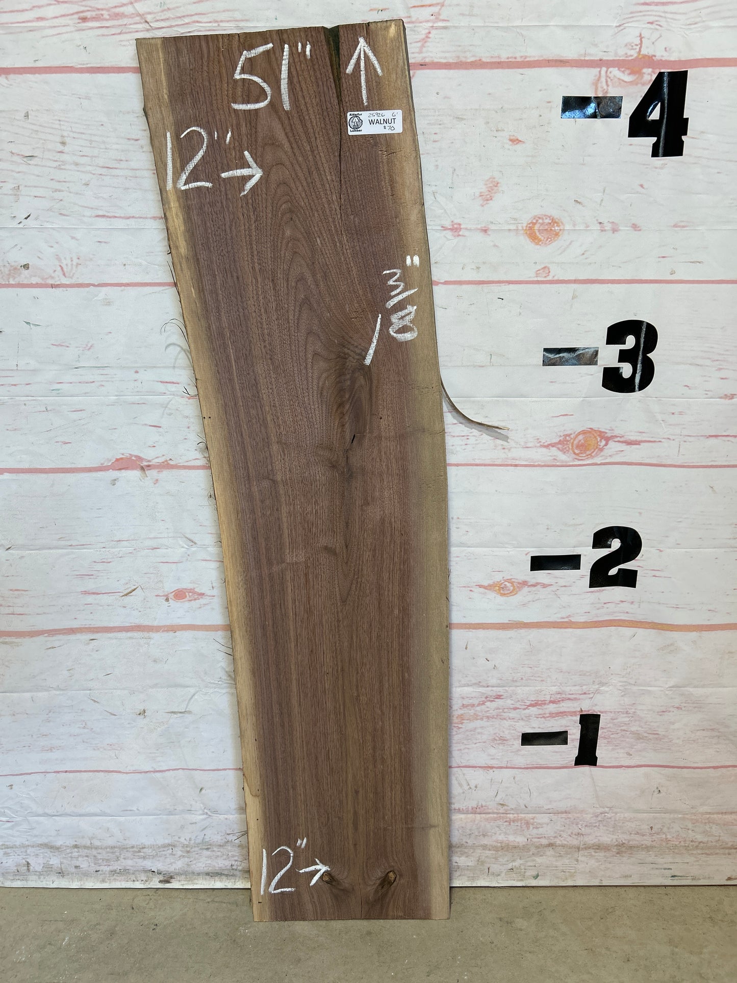Live Edge Walnut Sku#25926M-6