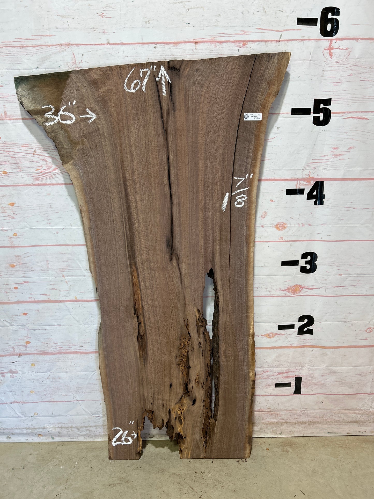 Live Edge Walnut Sku#25466N-29
