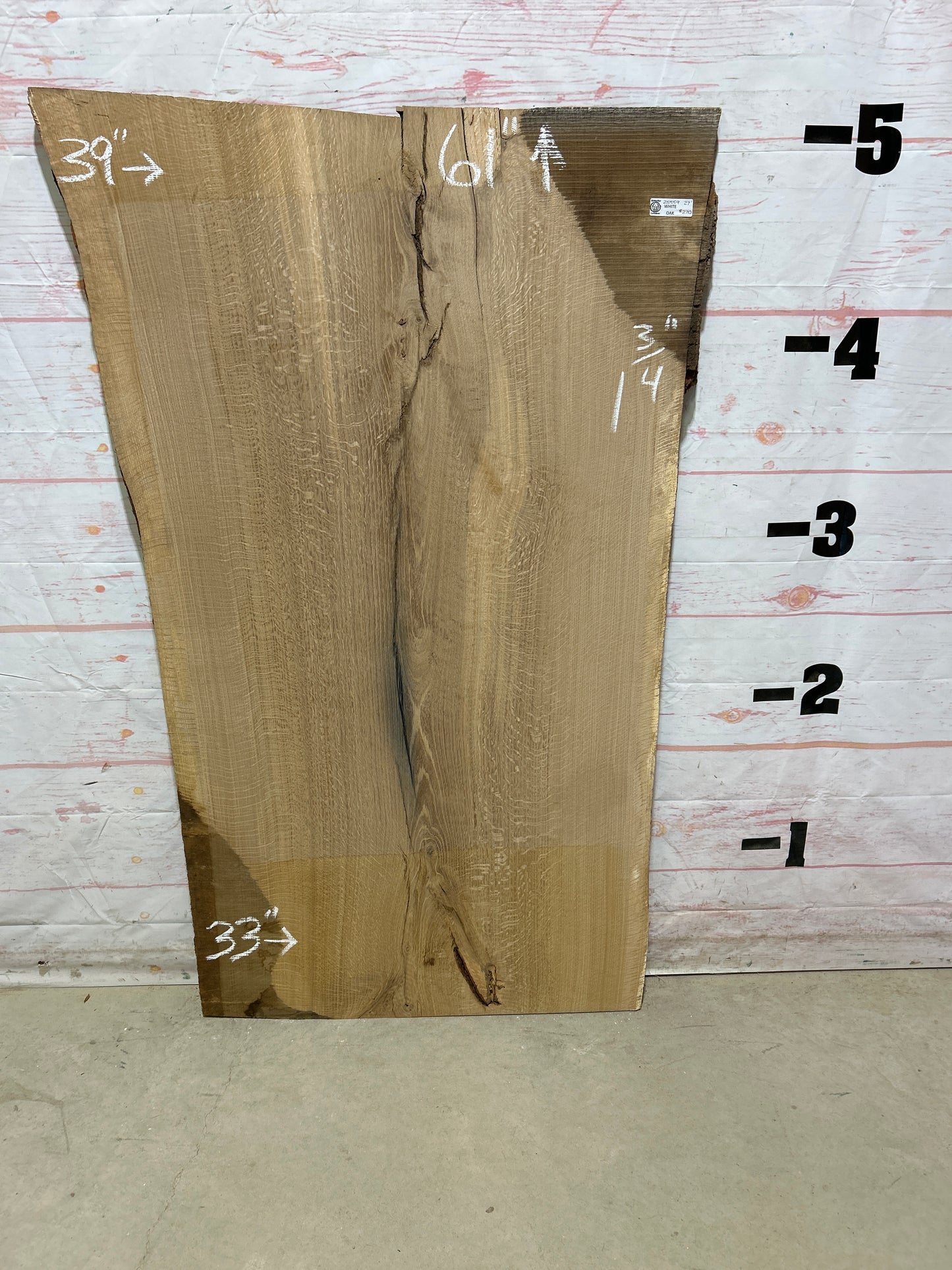 Live Edge White Oak Sku#25559-27