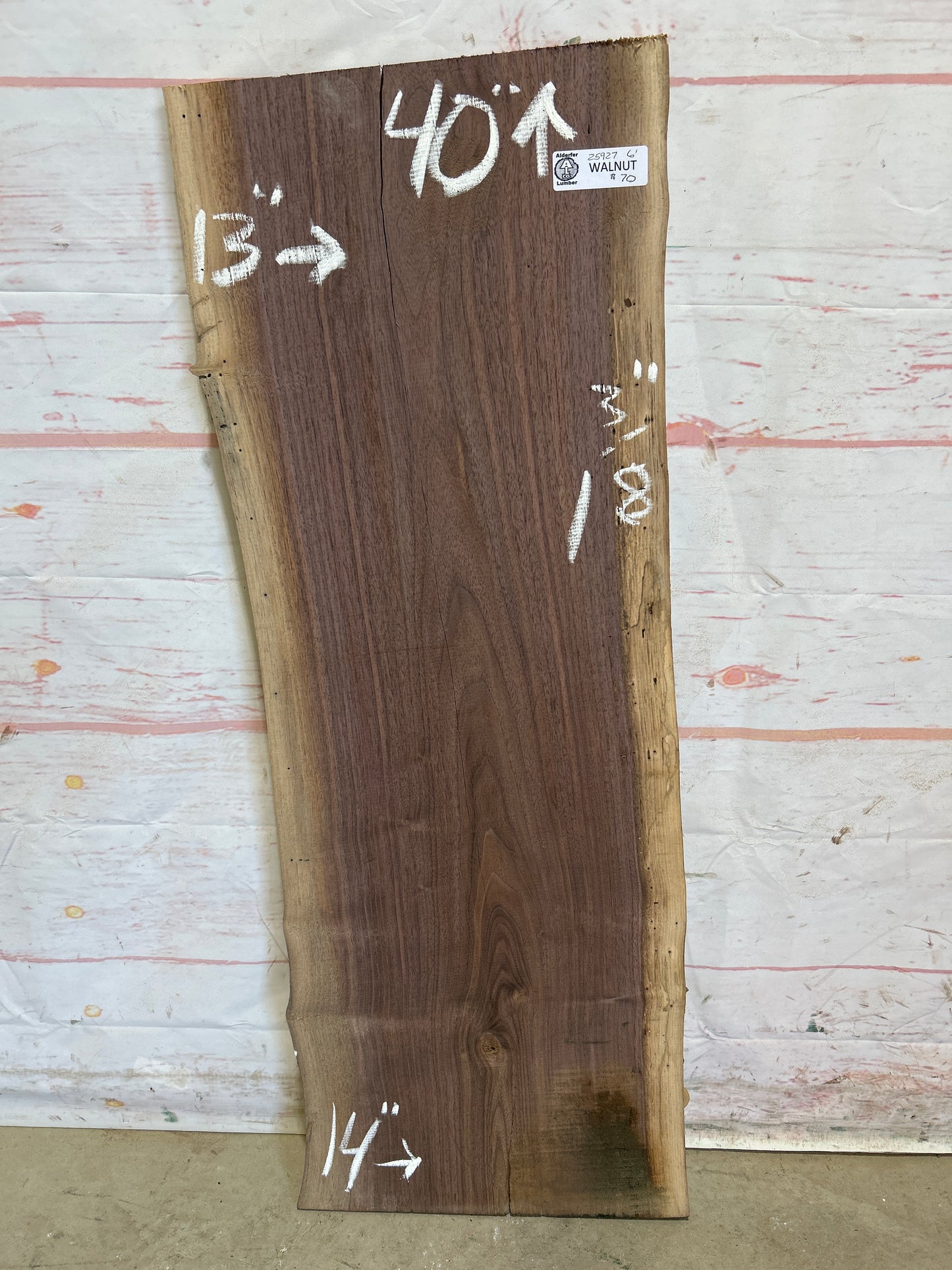 Live Edge Walnut Sku#25927M-6