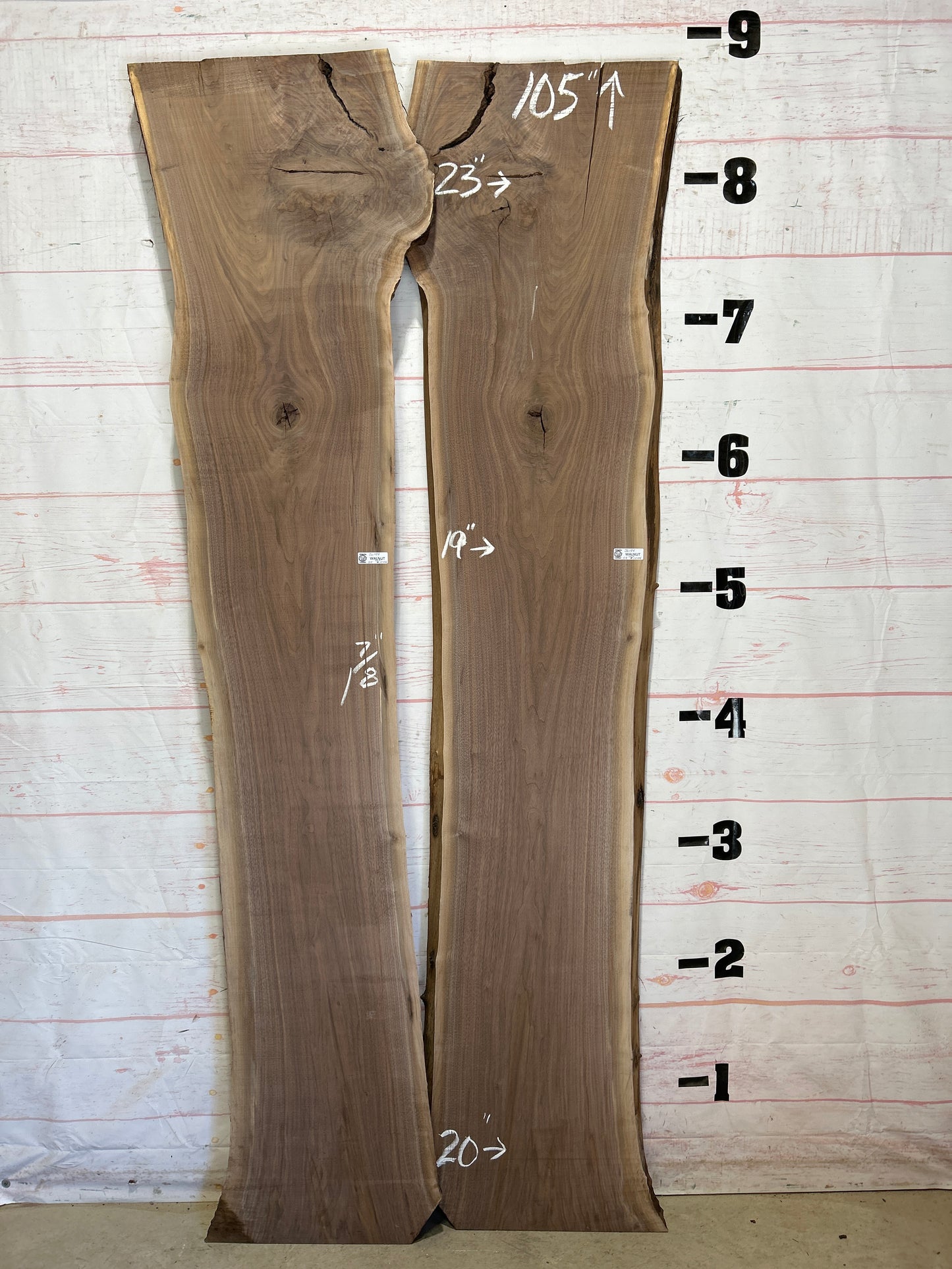 Live Edge Walnut Set Sku#26184K-58
