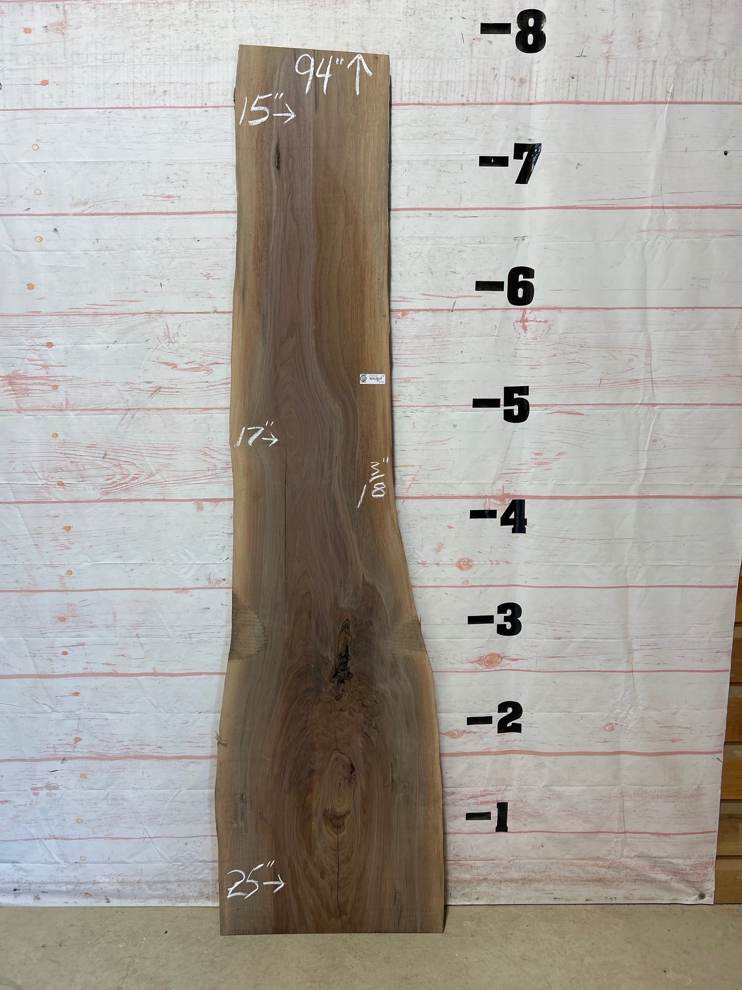 Live Edge Walnut Sku#25455F-20
