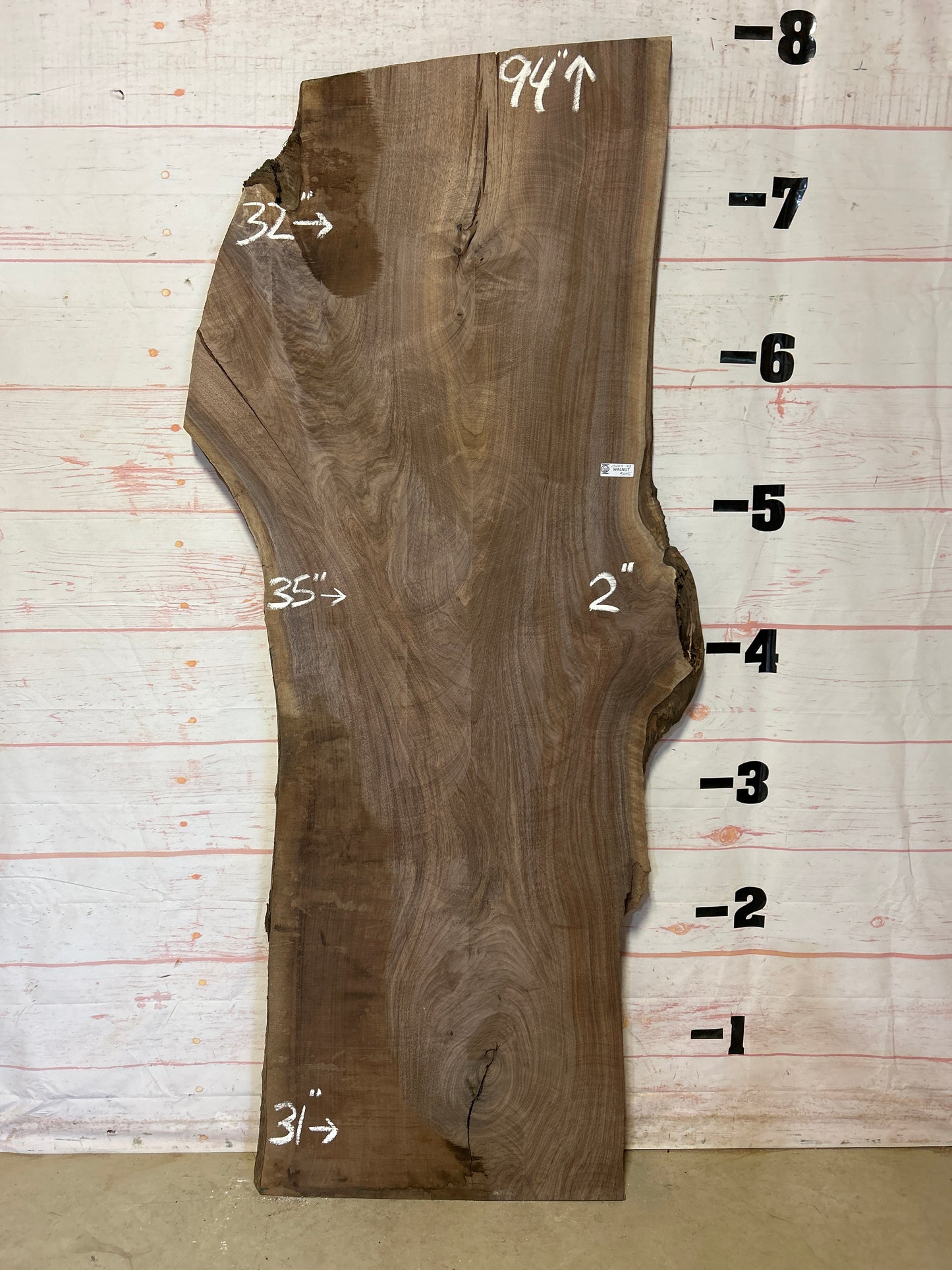 Live Edge Walnut Sku#25204J-43