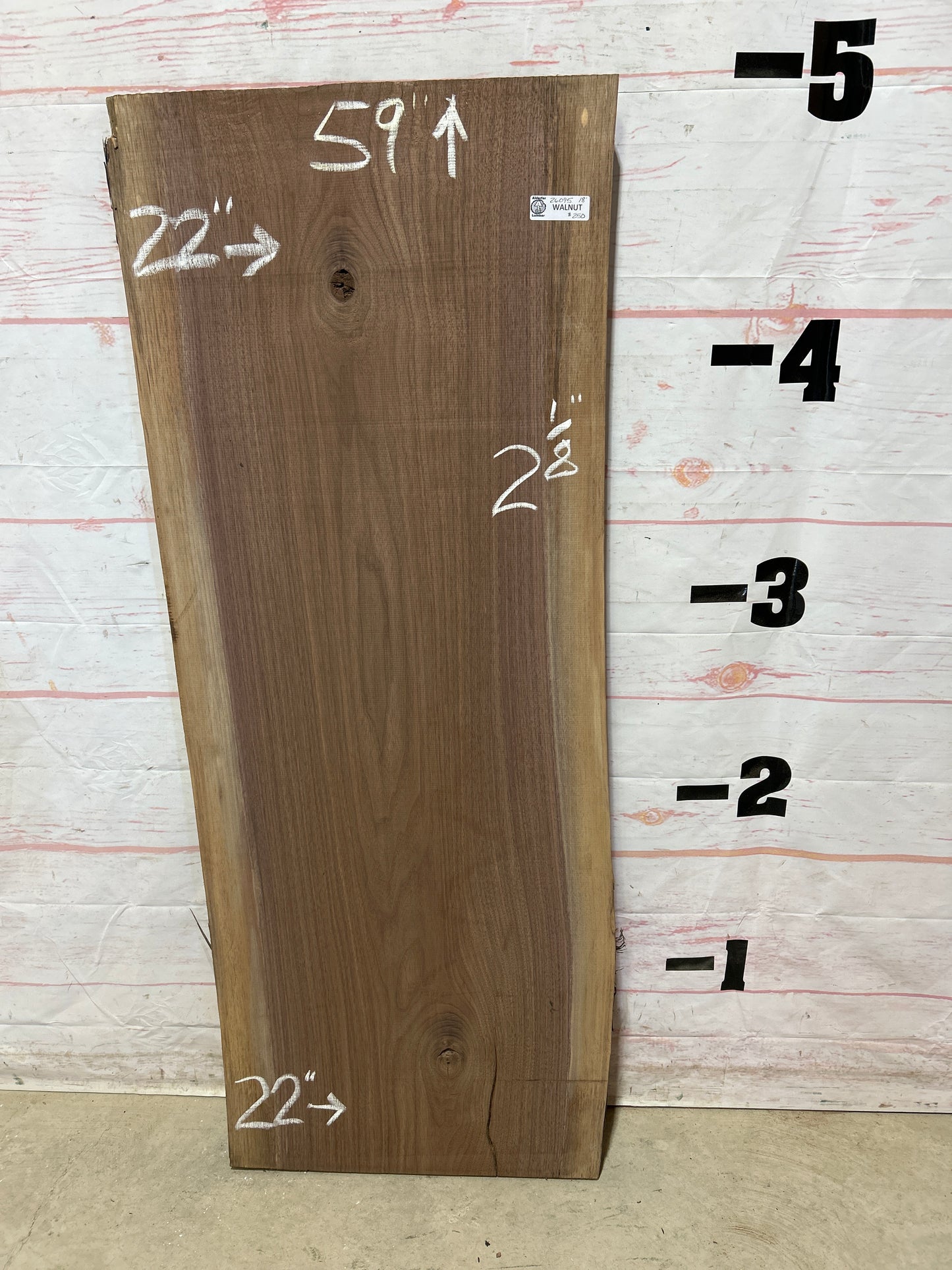 Live Edge Walnut Sku#26095M-18