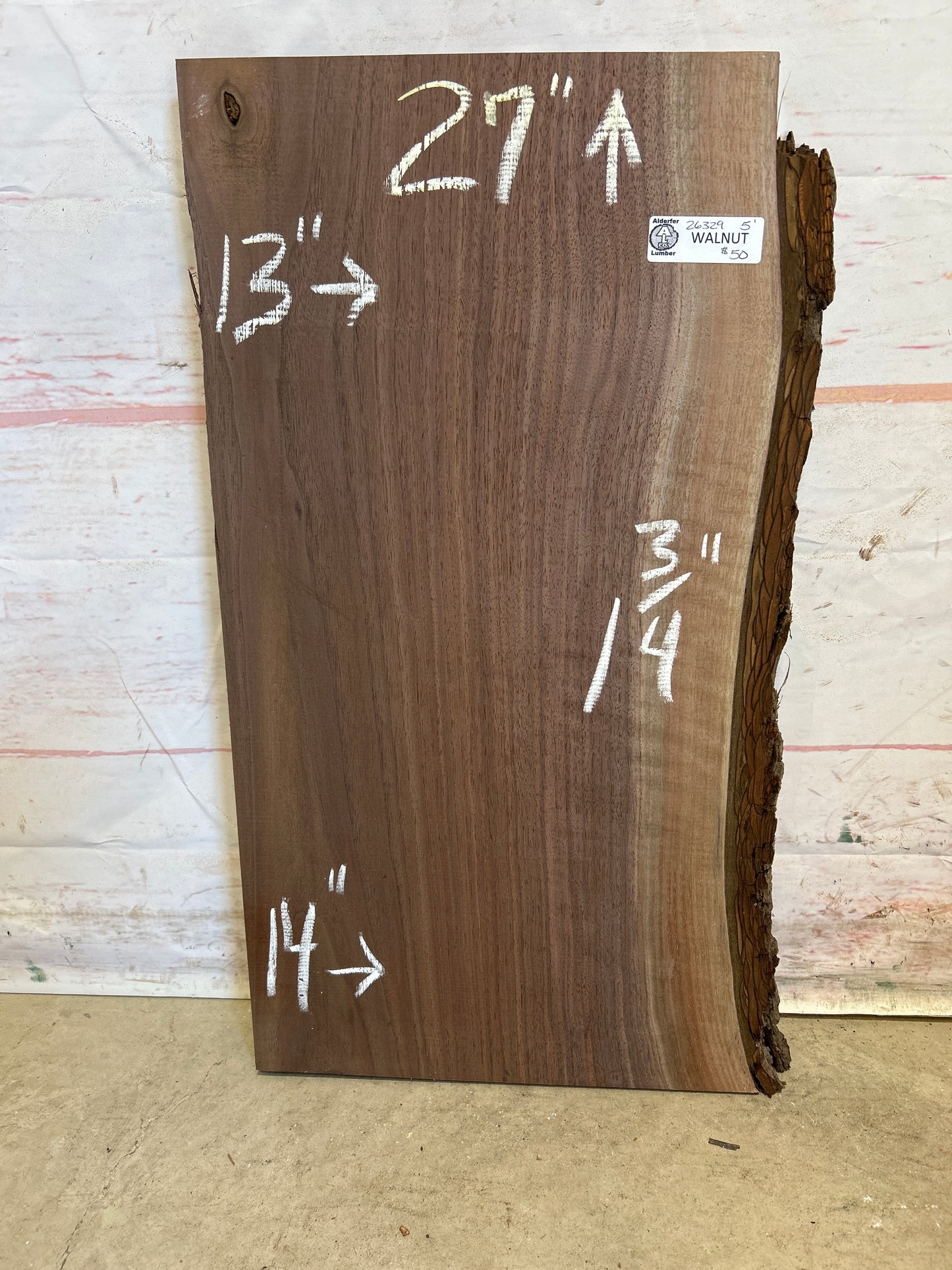 Live Edge Walnut Sku#26329M-5