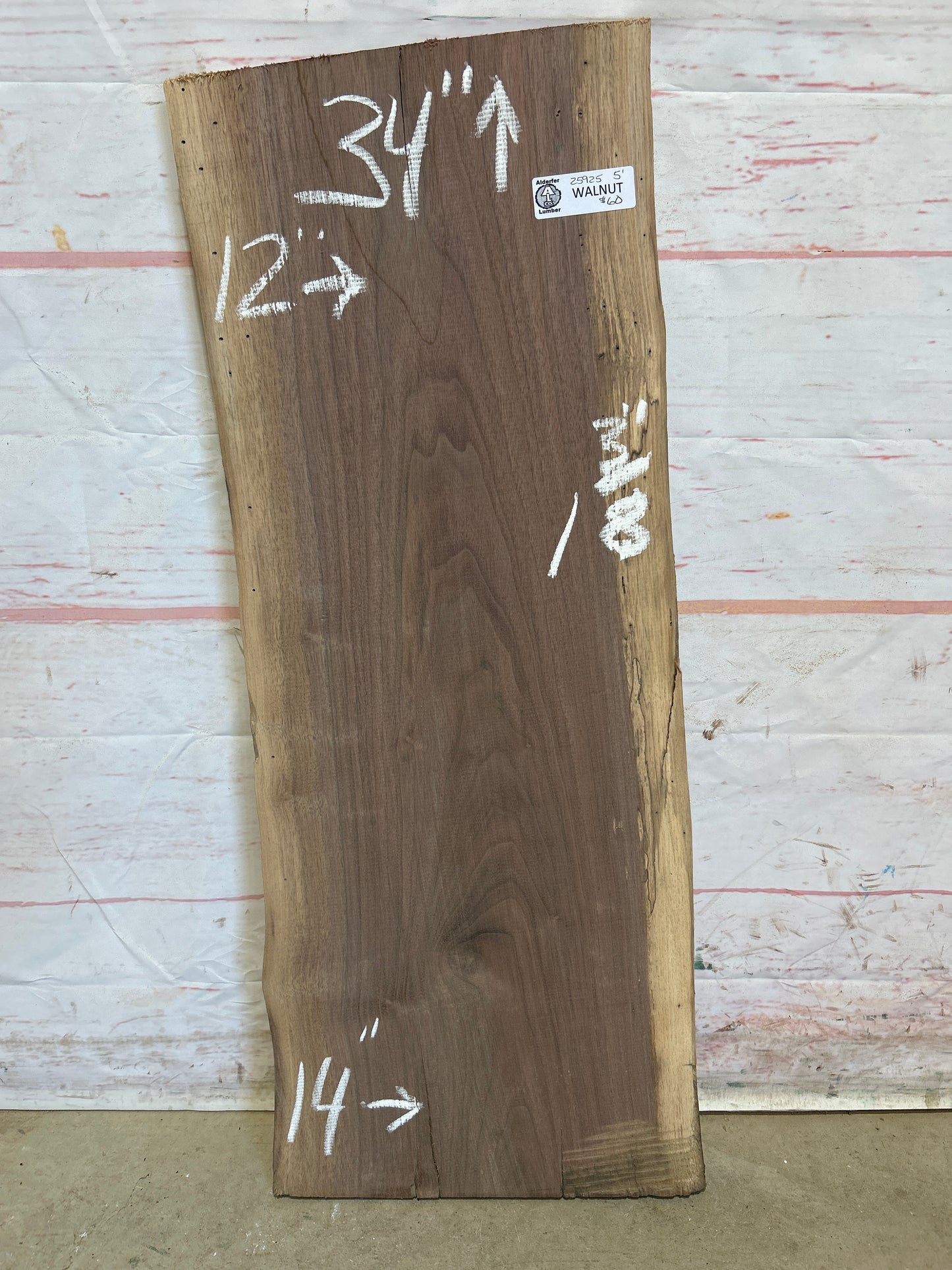 Live Edge Walnut Sku#25925M-5
