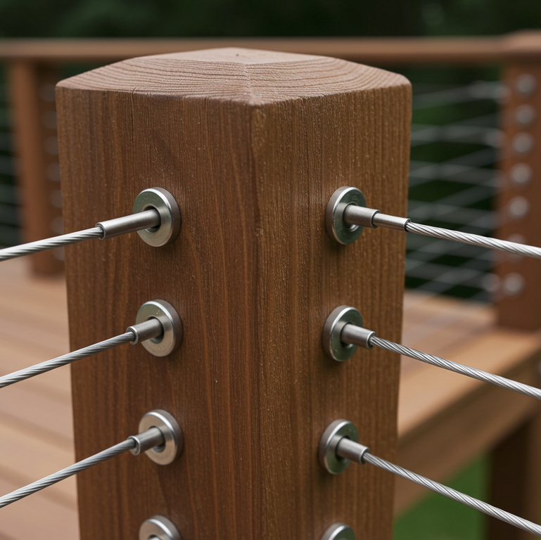Black Locust Deck Post