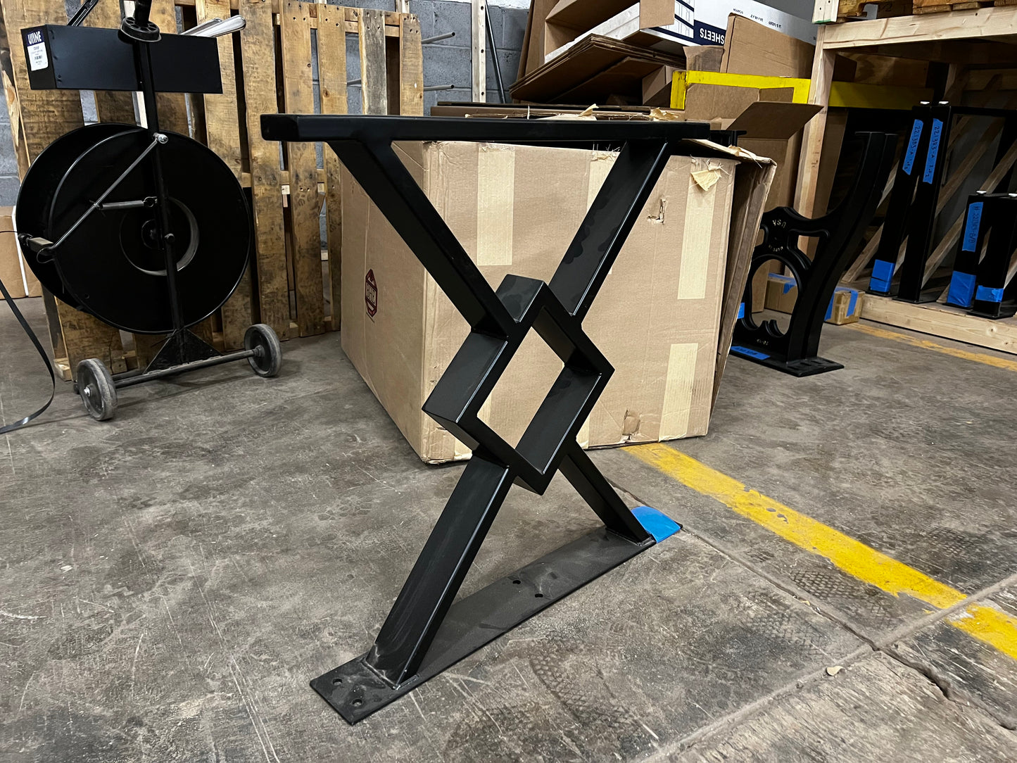X-Diamond Powder Coated Steel Leg