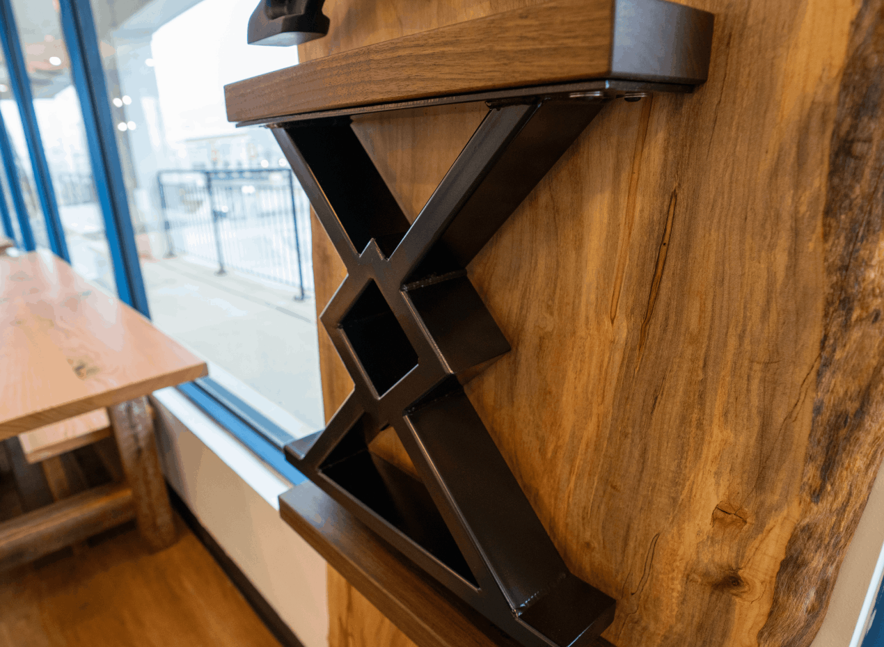X-Diamond Powder Coated Steel Leg