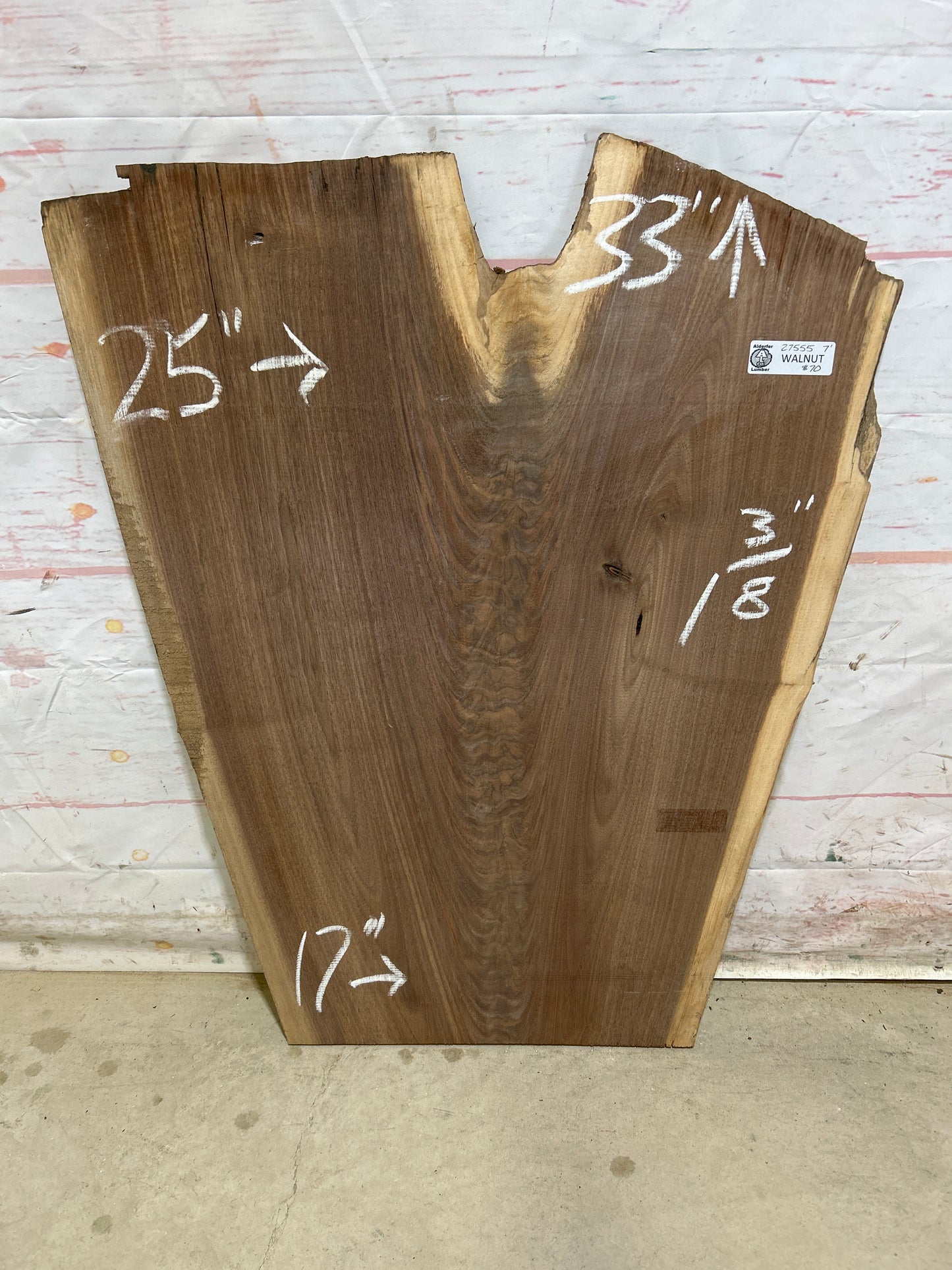 Live Edge Walnut Sku#27555M-7
