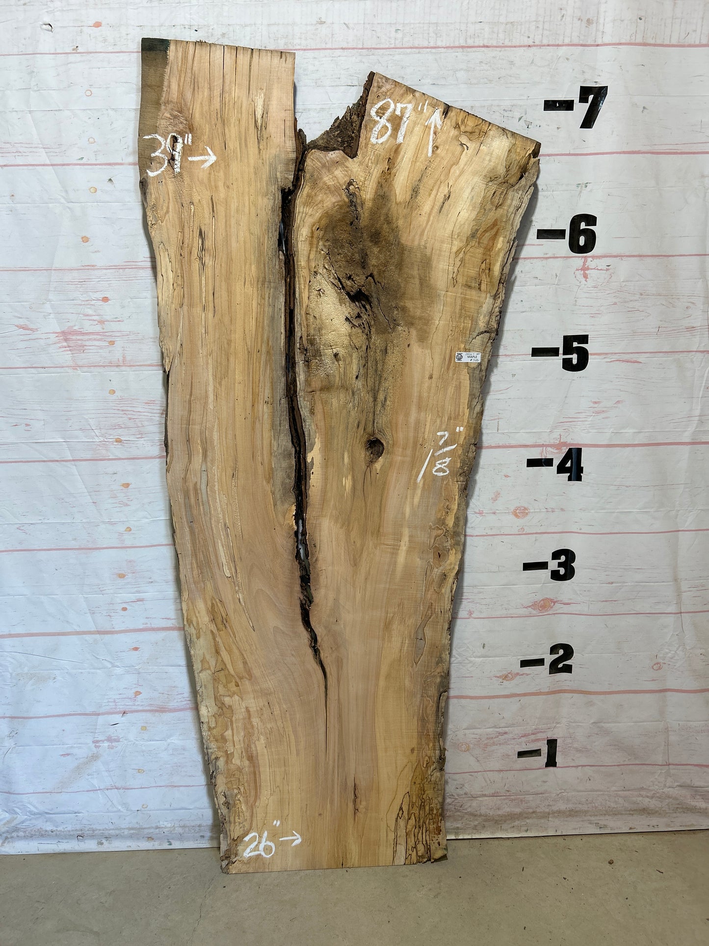 Live Edge Maple Sku#28267B-40