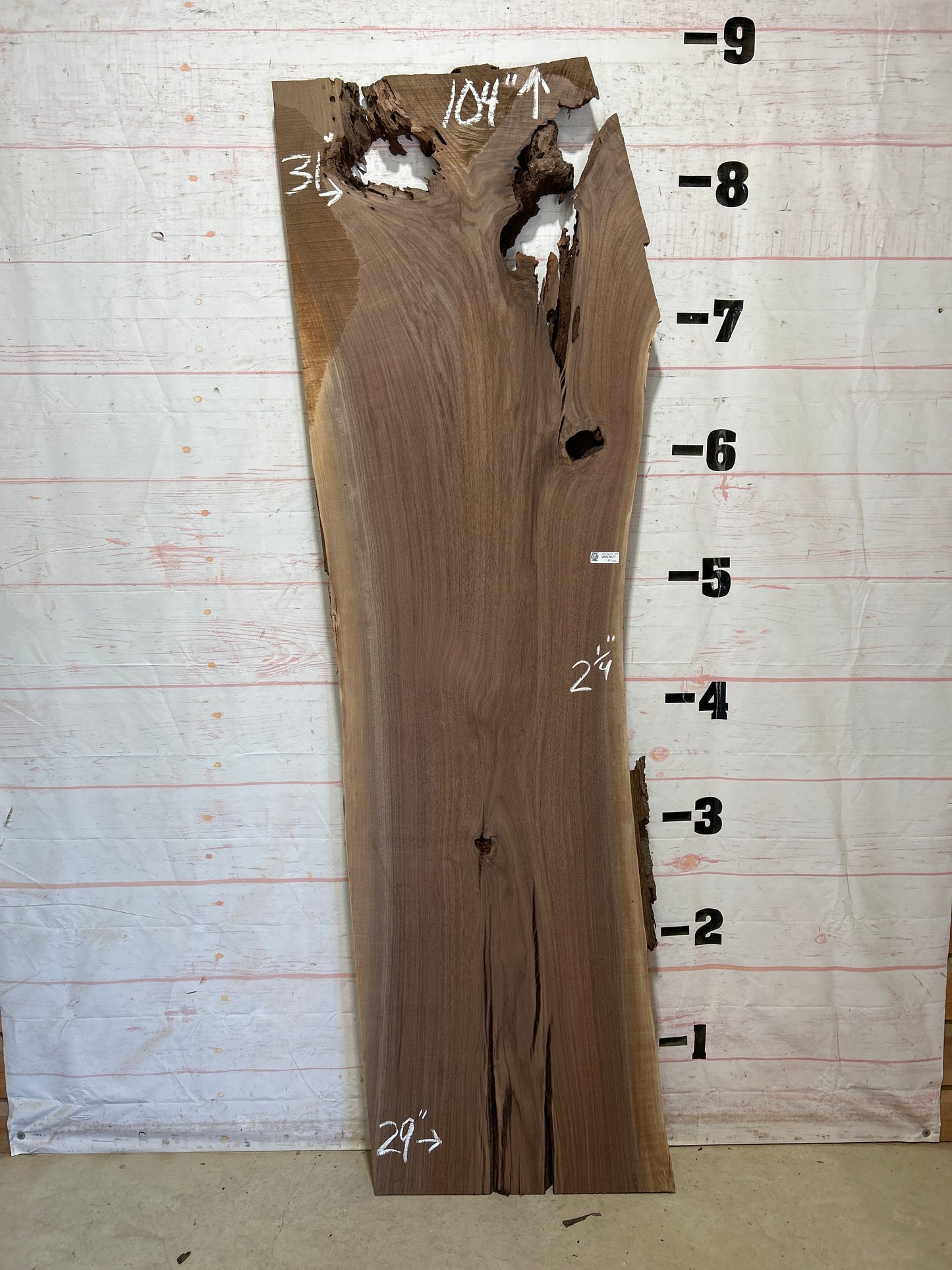 Live Edge Walnut Sku#28305J-49