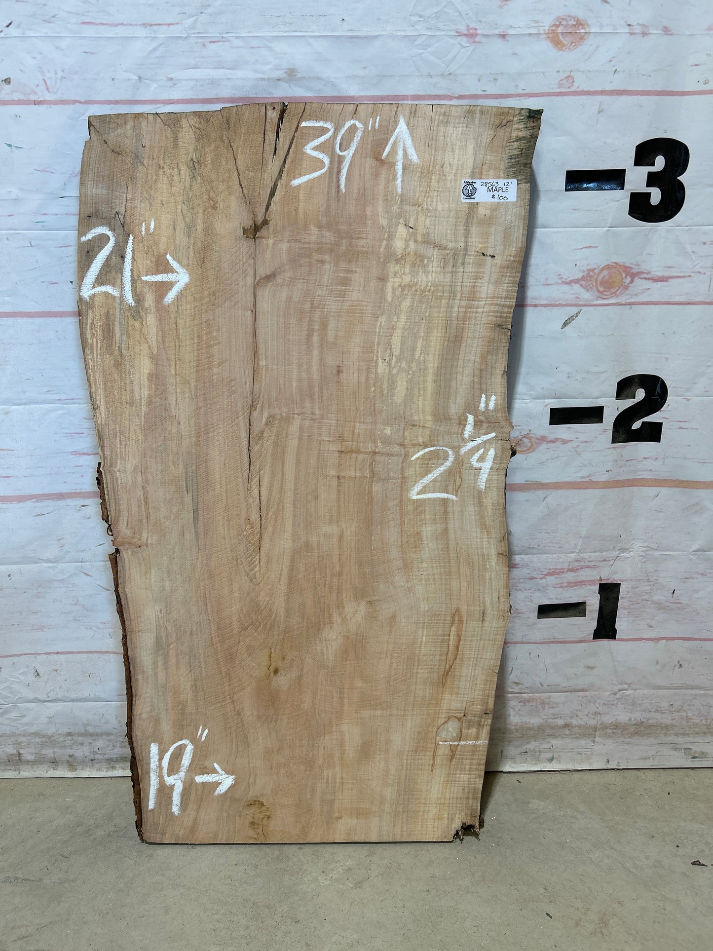 Live Edge Maple Sku#28563E-12