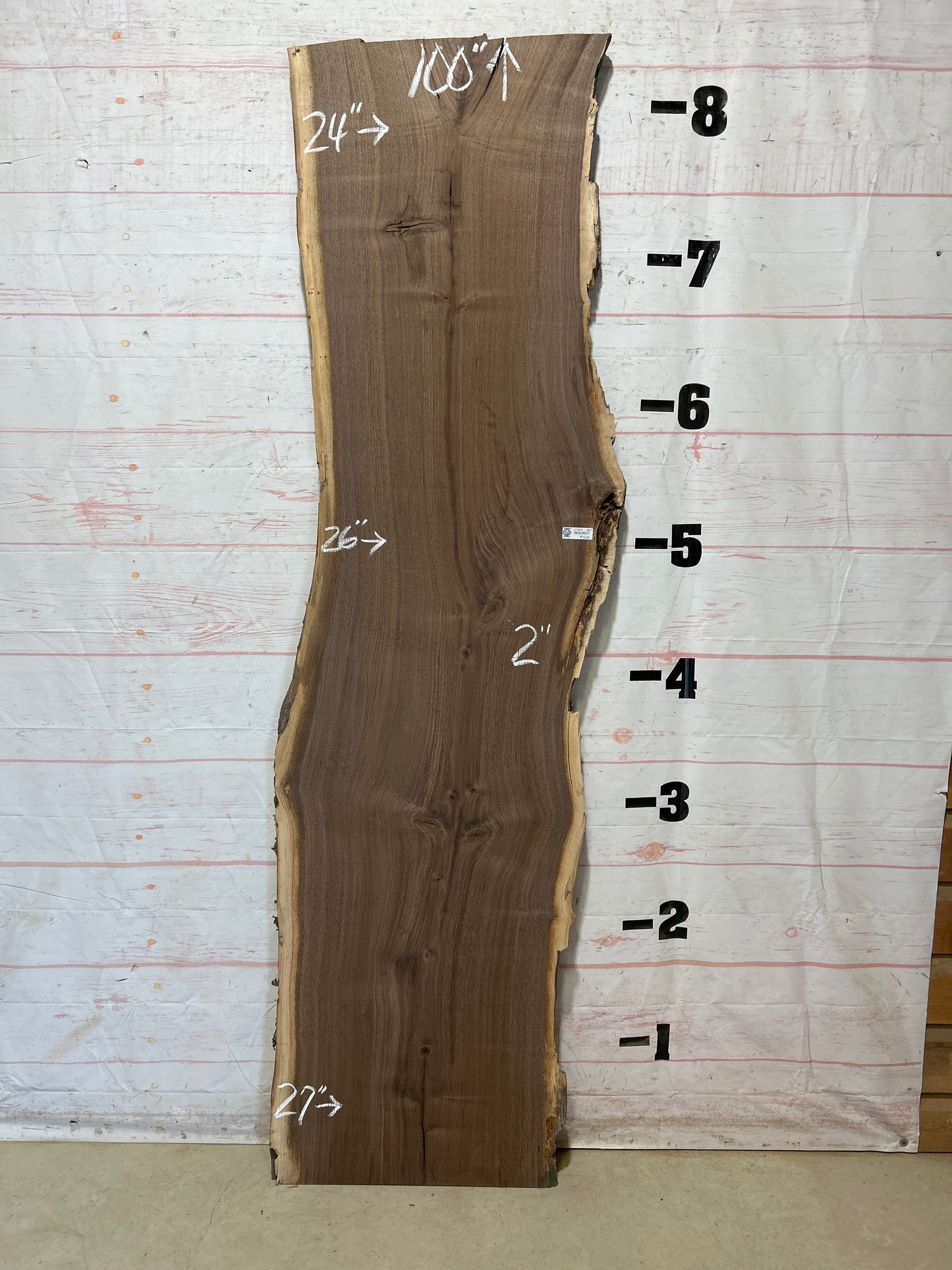 Live Edge Walnut Sku#27893K-36