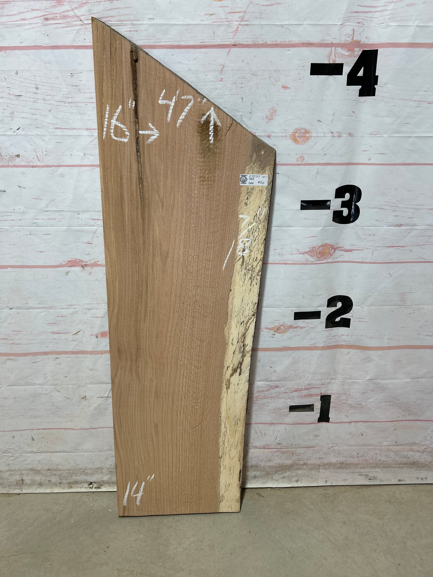Live Edge Red Oak Sku#27537-10