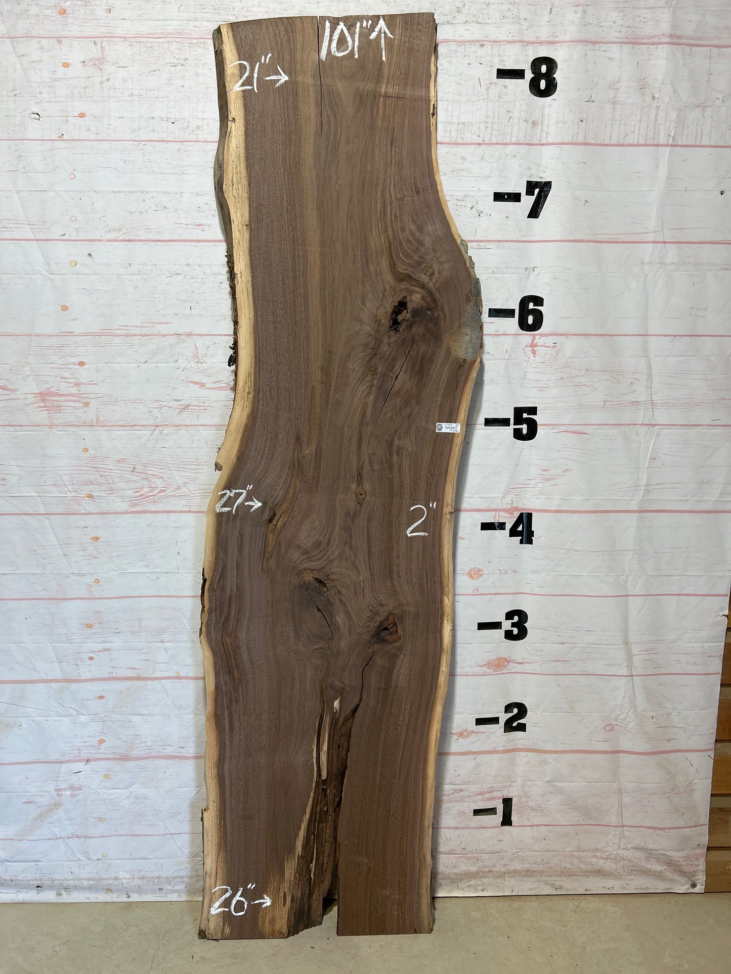 Live Edge Walnut Sku#27895K-34