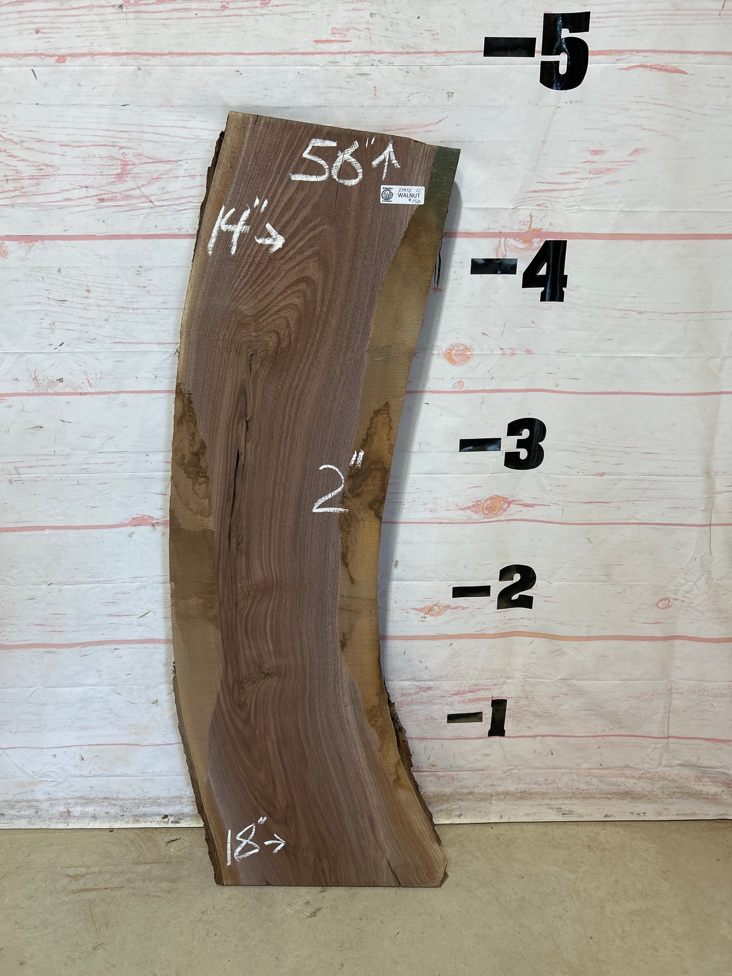 Live Edge Walnut Sku#27972G-12