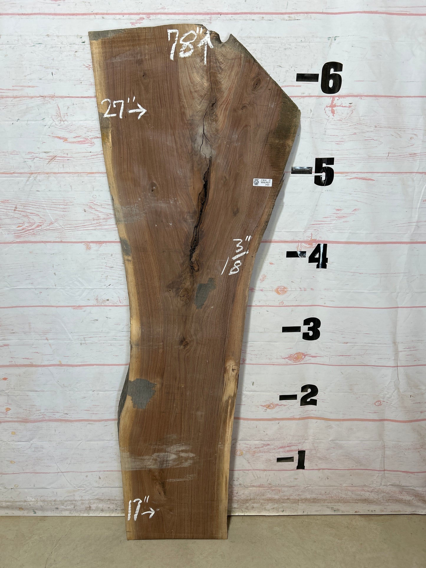Live Edge Walnut Sku#27824-18
