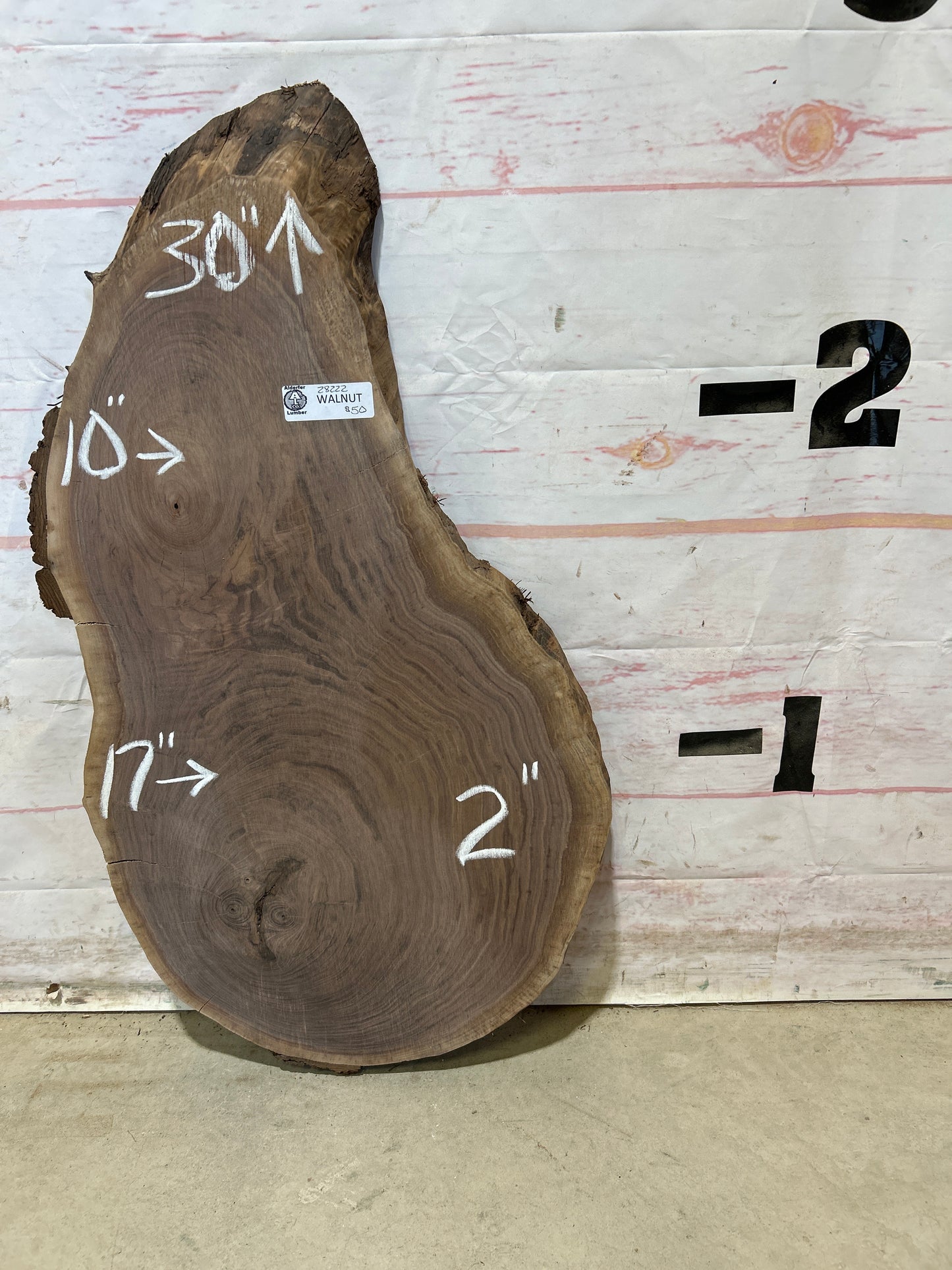 Live Edge Walnut Sku#28222M