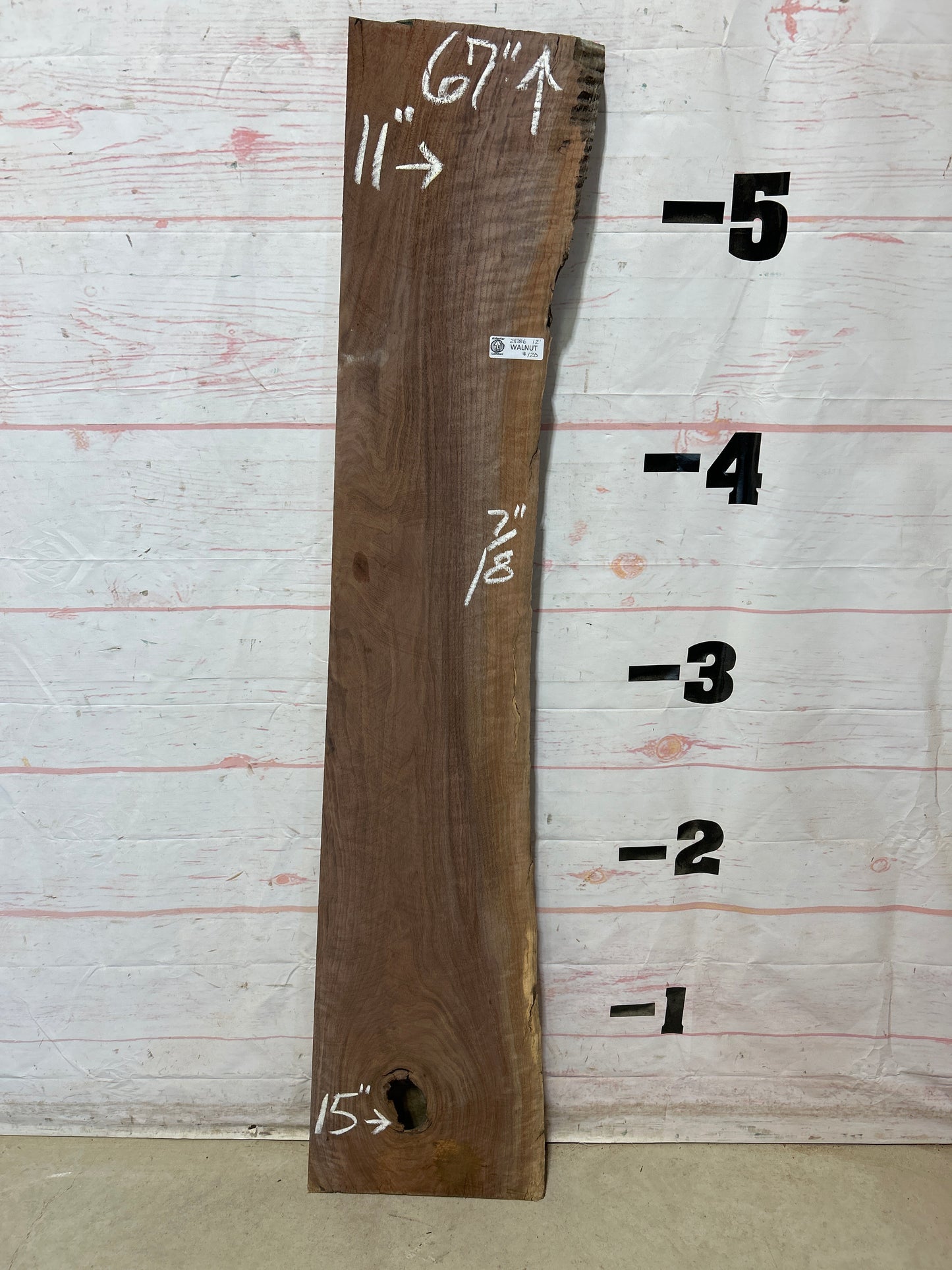 Live Edge Walnut Sku#28386C-12