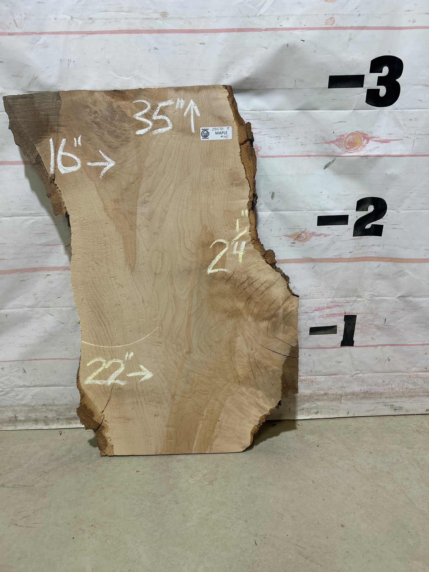 Live Edge Maple Sku#28570E-8